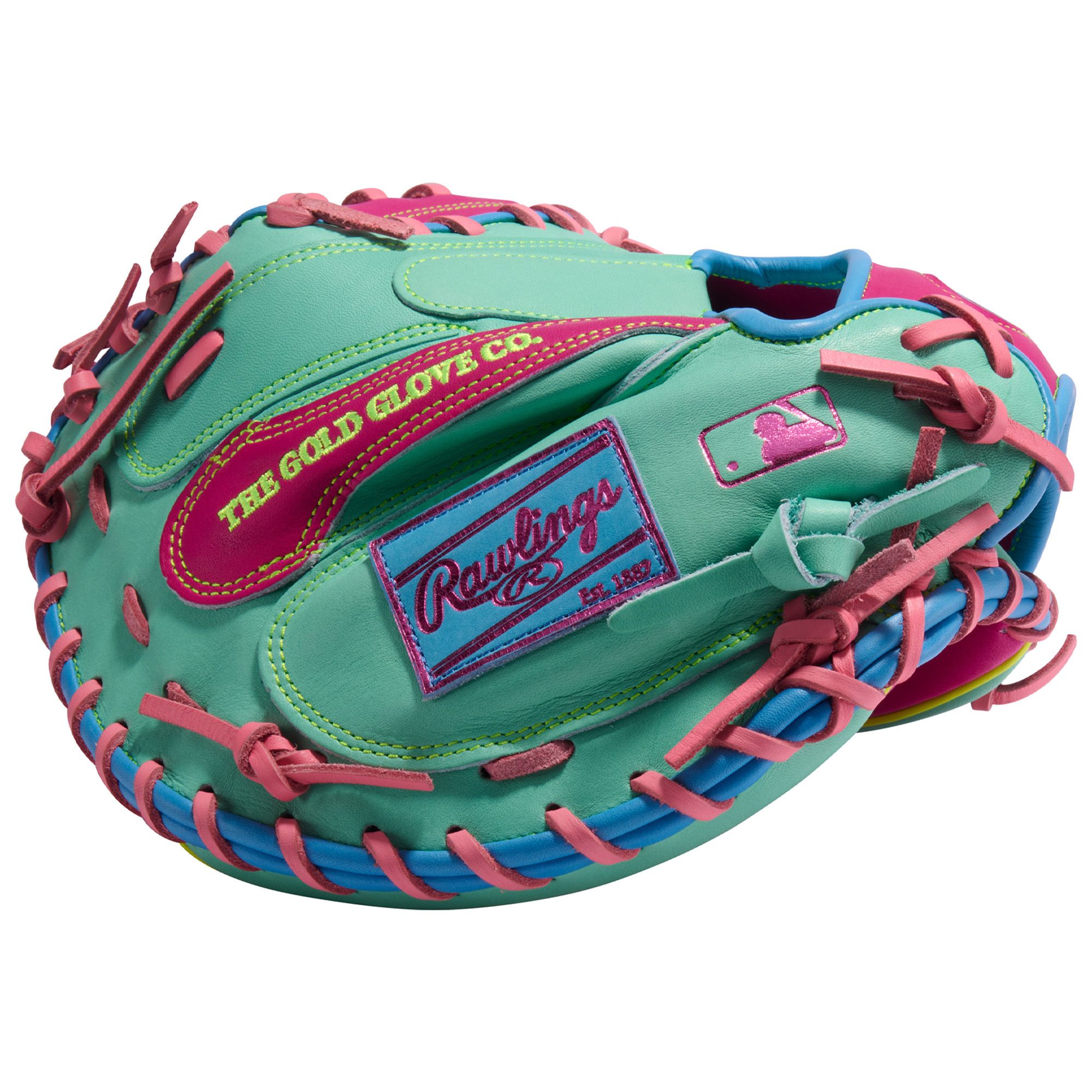 Rawlings 34" Color Sync 10 Heart of the Hide Series Catcher's Mitt - Berry/Mint product image