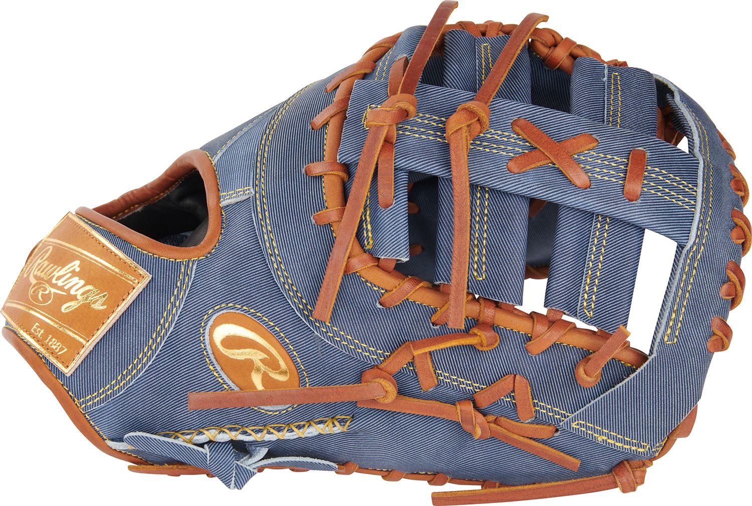 Rawlings 13'' Heart of the Hide "Denim" Pro Label Series First Base Mitt 2025 product image