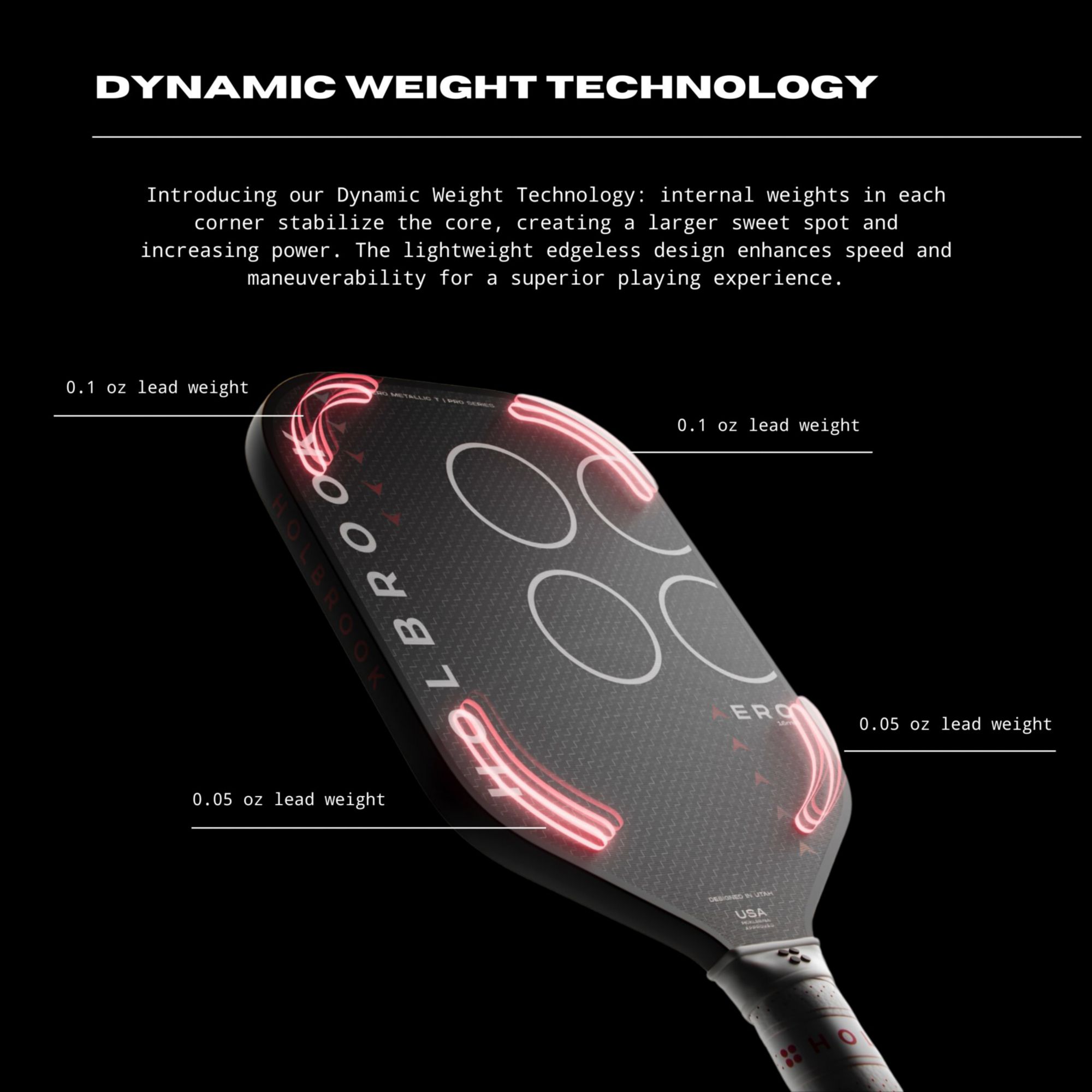 Holbrook Aero T Pro Series 16mm Pickleball Paddle product image