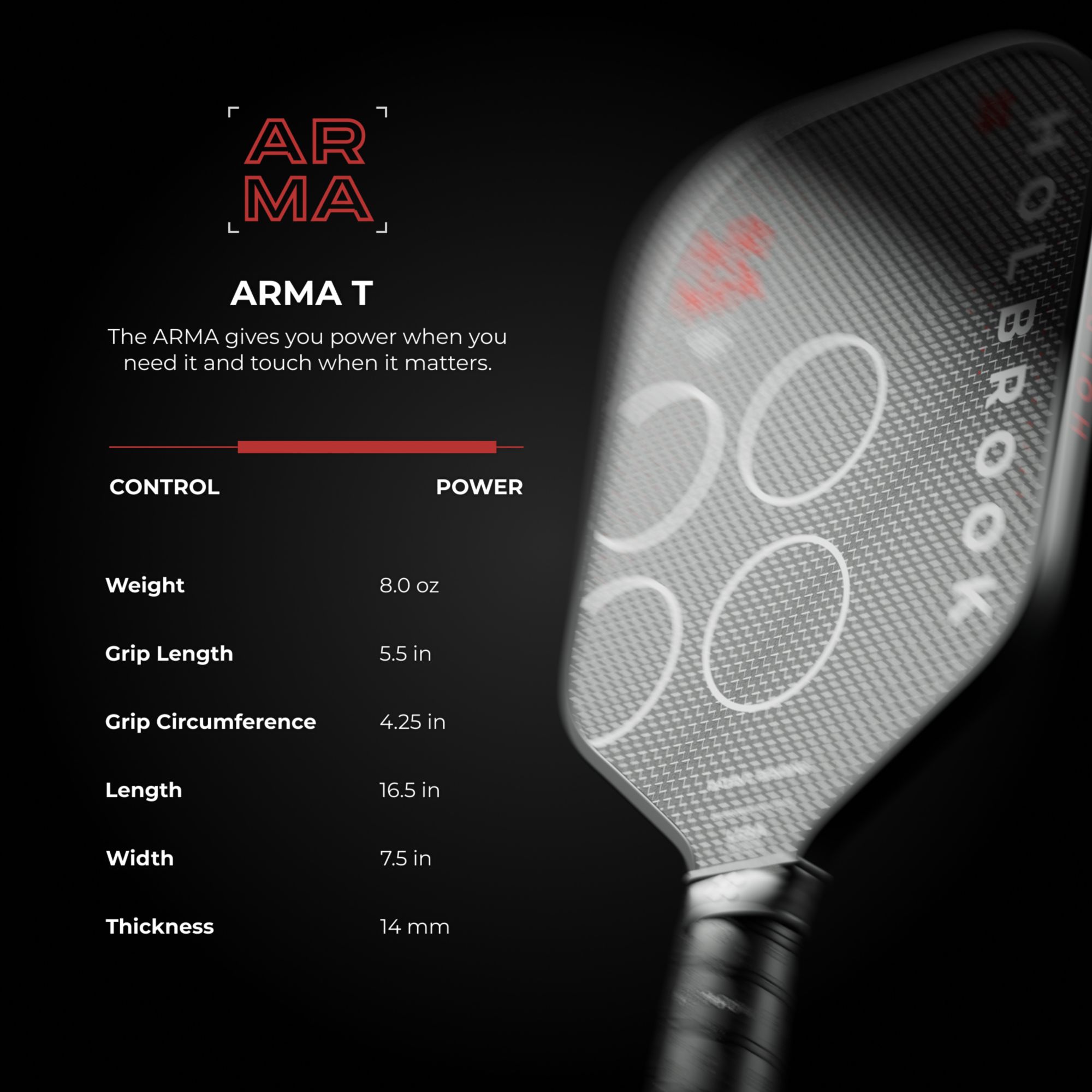 Holbrook Arma T Metallic 14mm Pickleball Paddle product image