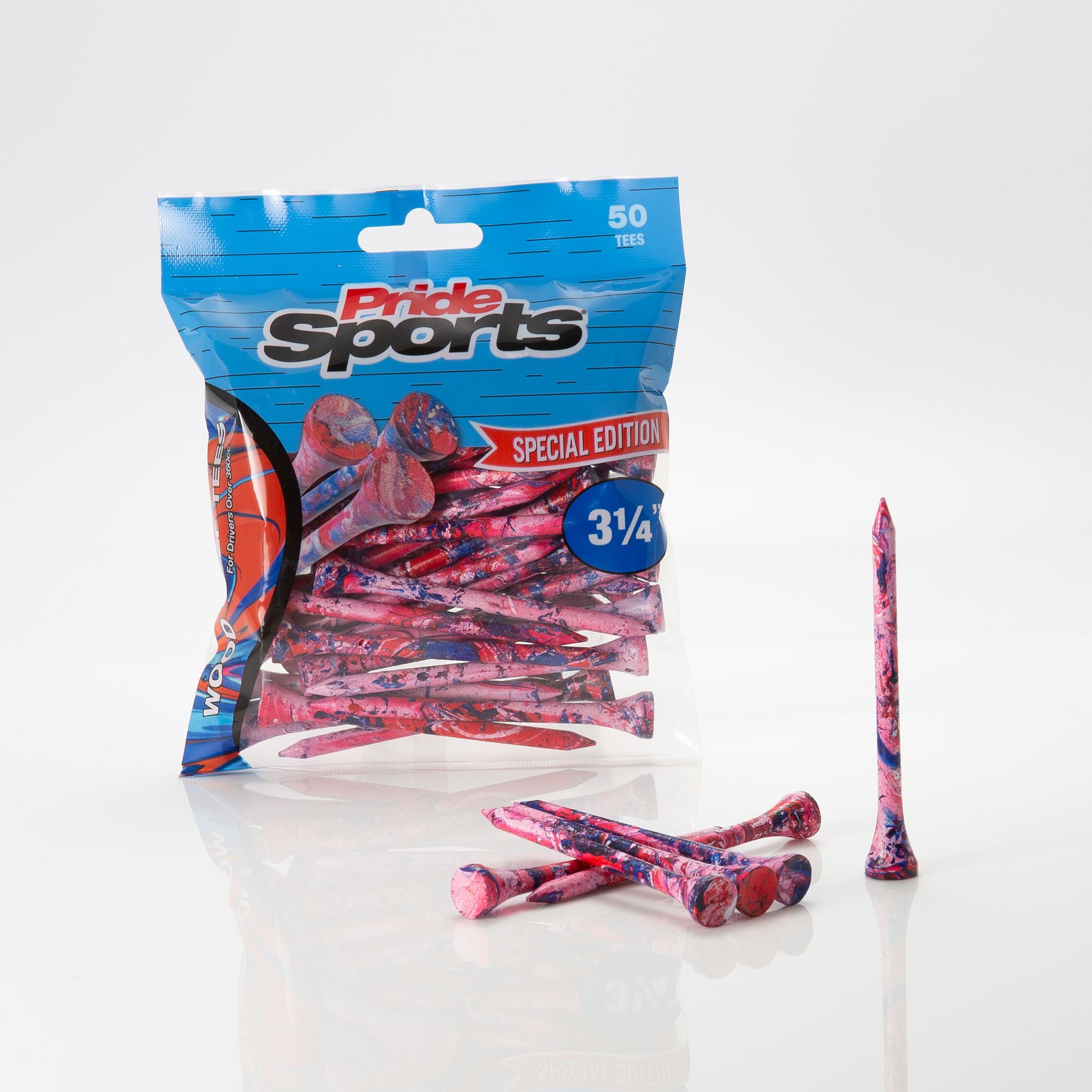 Pride 3.25" Paint Splatter Golf Tees - 50 Pack product image