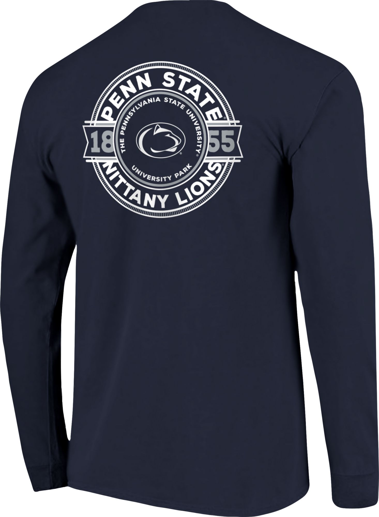 Image One Men's Penn State Nittany Lions Blue Rounds Long Sleeve T-Shirt product image