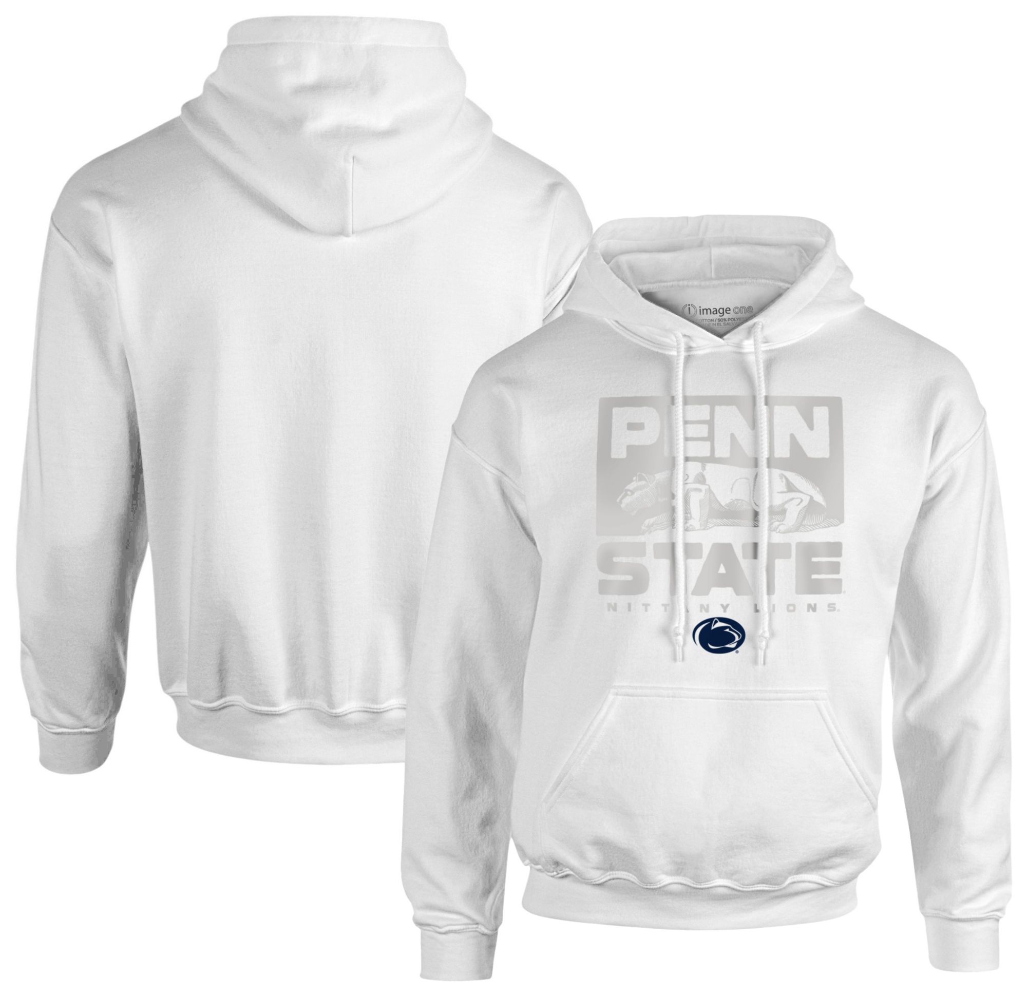 Image One Men's Penn State Nittany Lions White Statue Pullover Hoodie product image
