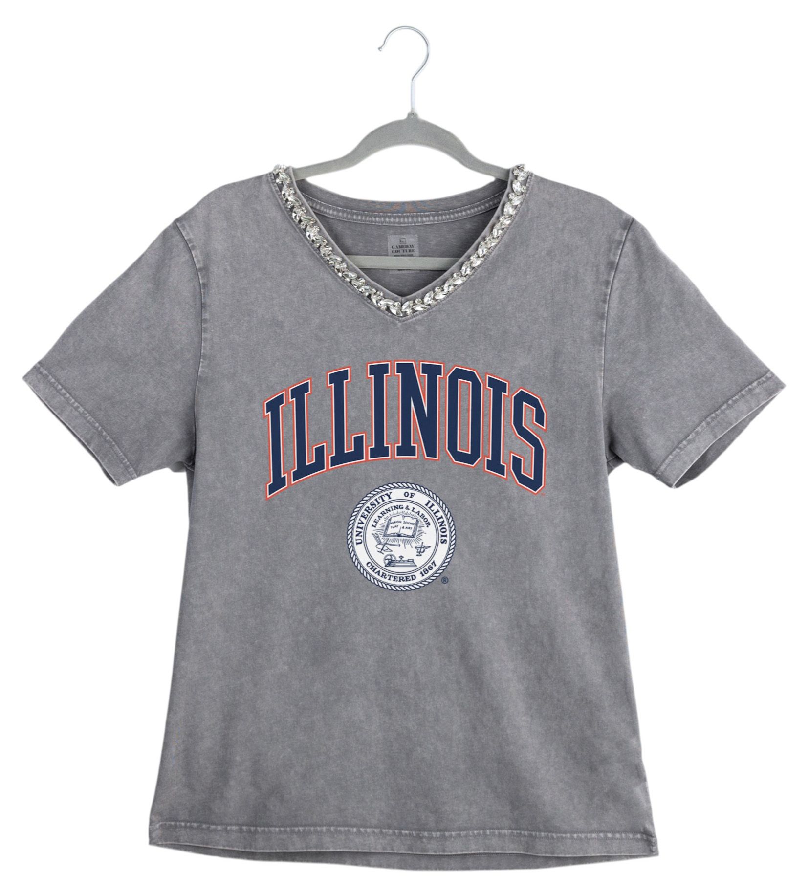Gameday Couture Women's Illinois Fighting Illini Grey Icon Edge T-Shirt product image