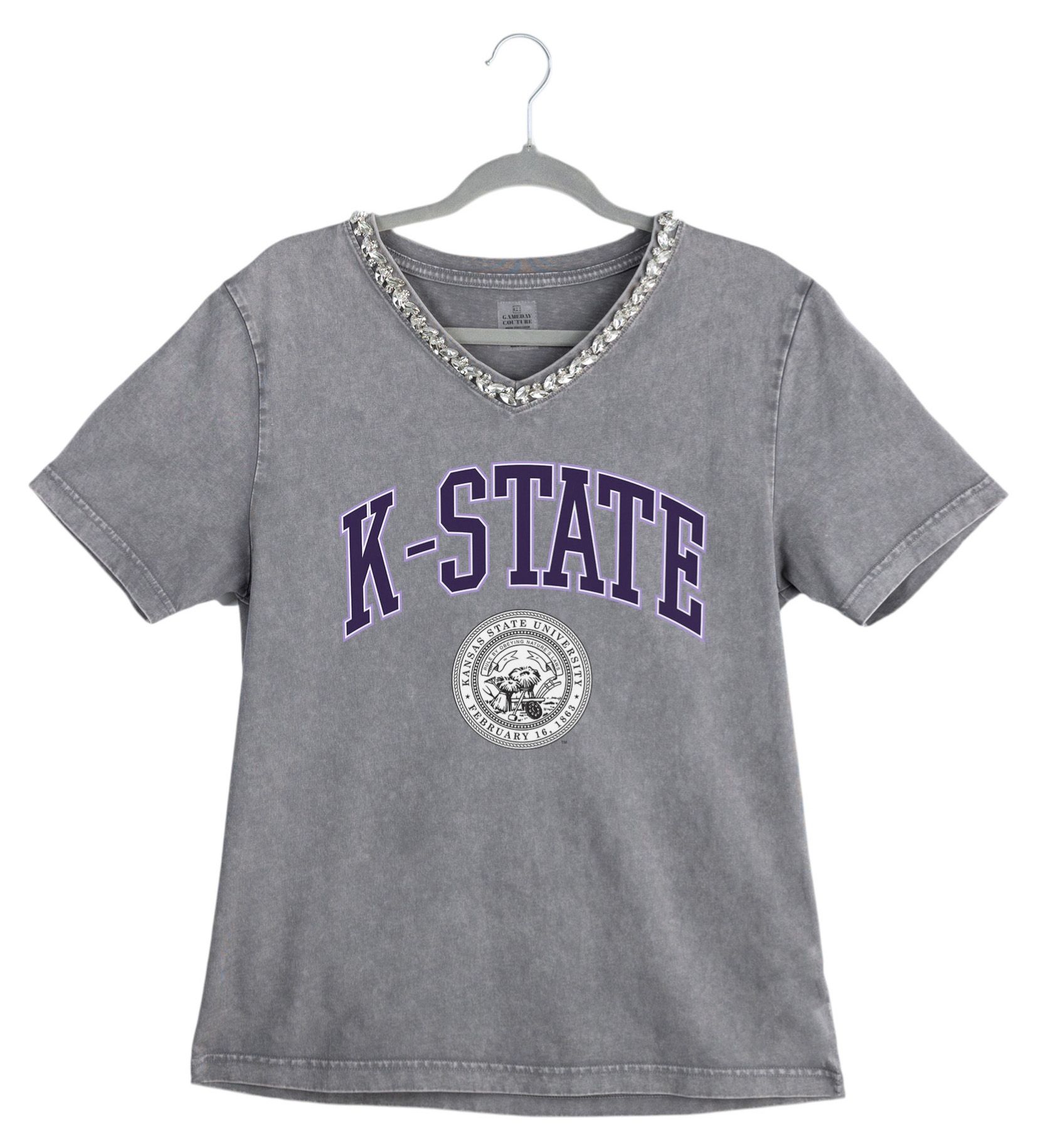 Gameday Couture Women's Kansas State Wildcats Silver Icon Edge T-Shirt product image