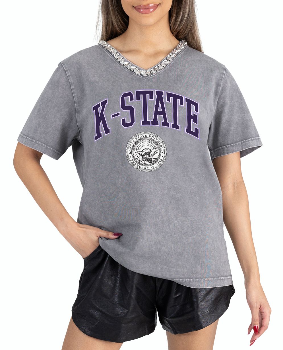 Gameday Couture Women's Kansas State Wildcats Silver Icon Edge T-Shirt product image
