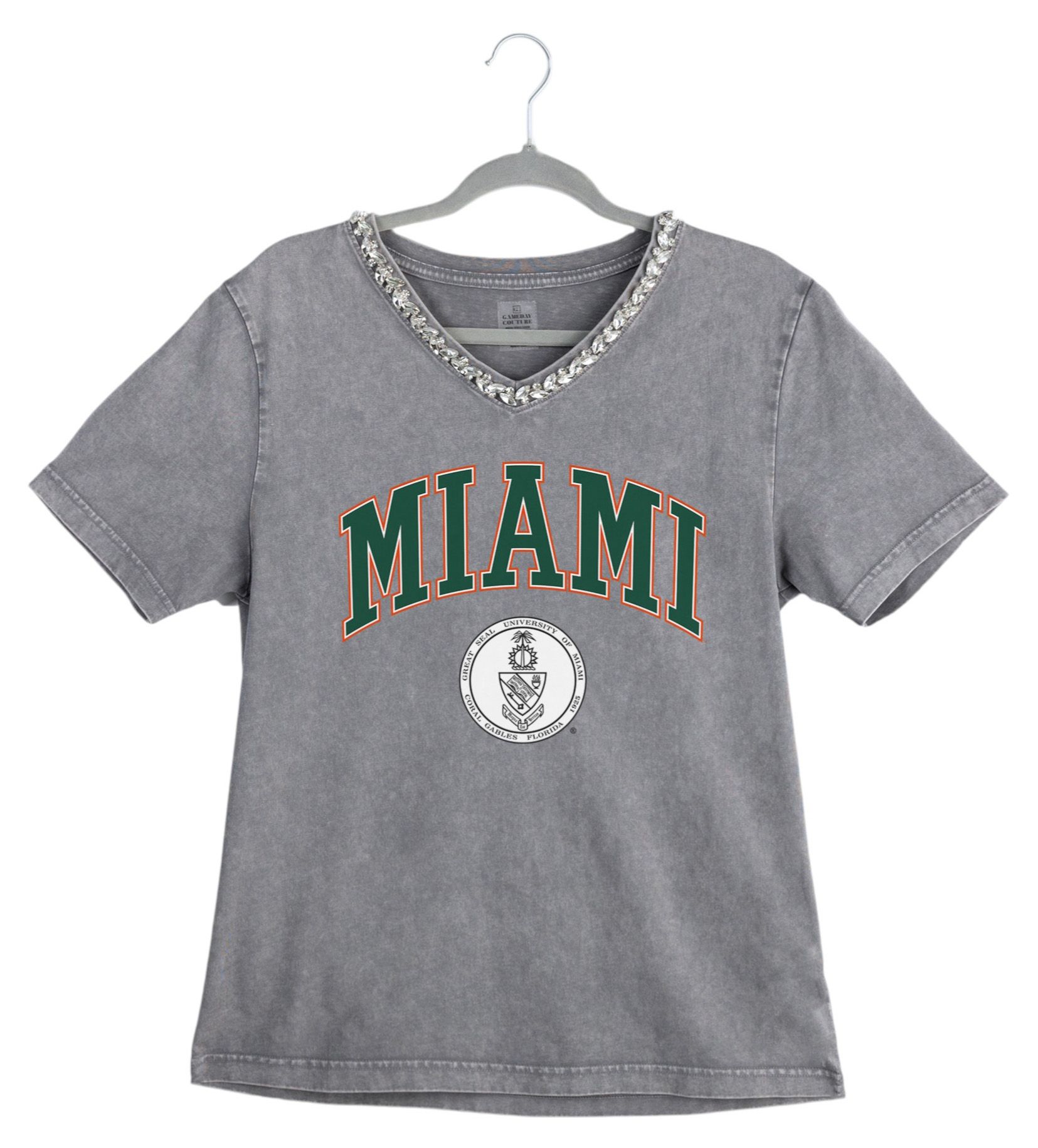 Gameday Couture Women's Miami Hurricanes Grey Icon Edge T-Shirt product image