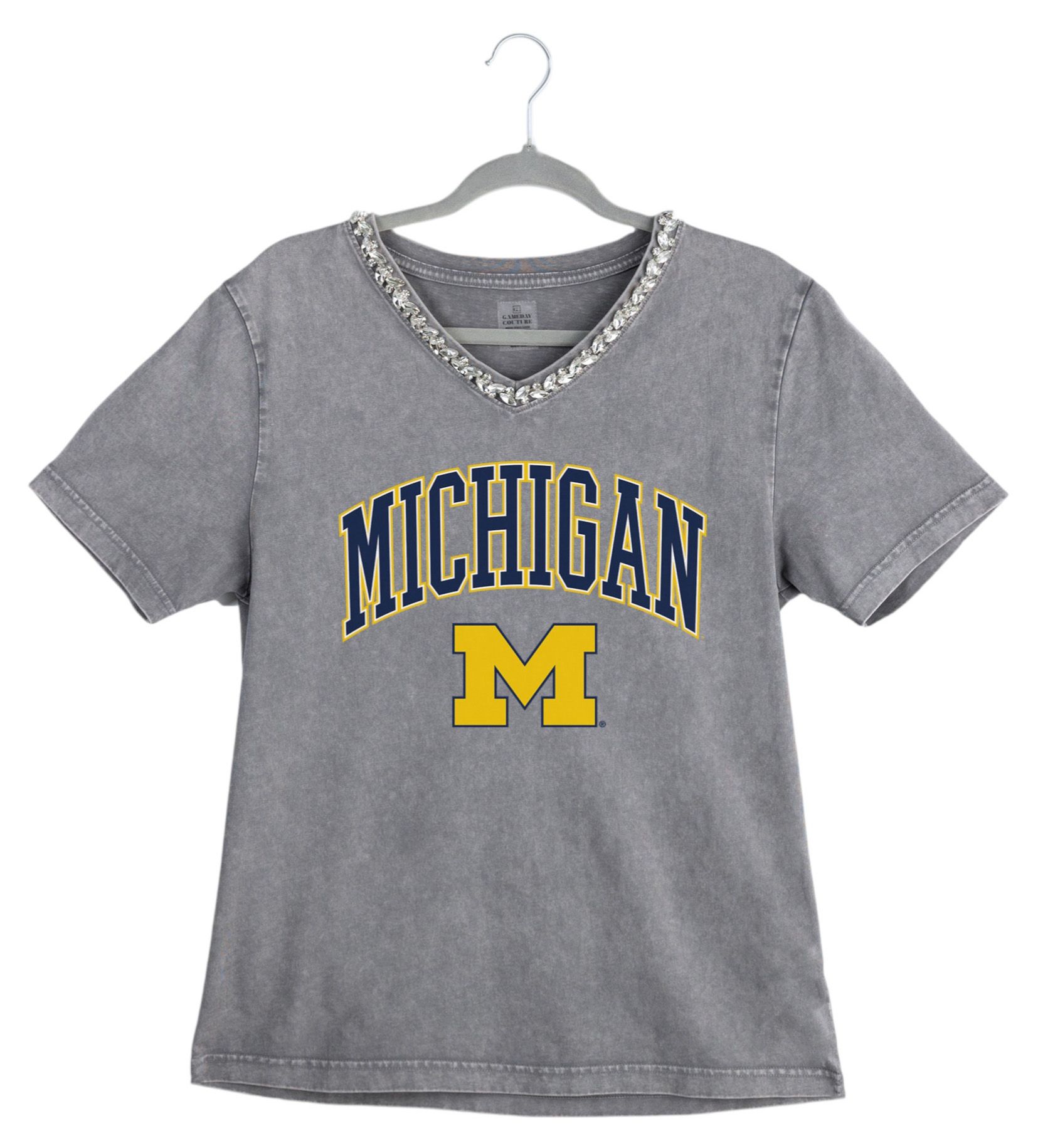 Gameday Couture Women's Michigan Wolverines Grey Icon Edge T-Shirt product image