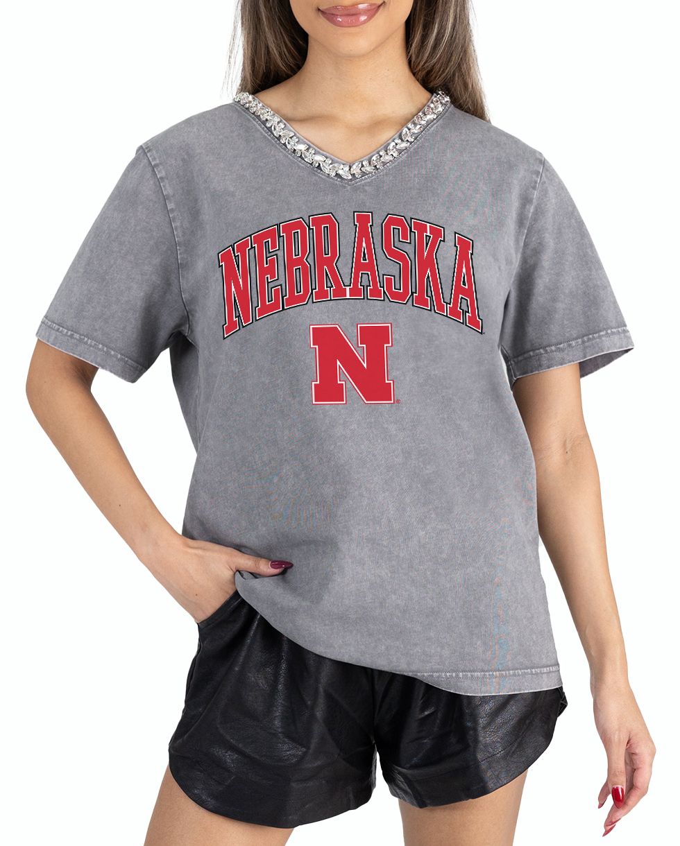 Gameday Couture Women's Nebraska Cornhuskers Grey Icon Edge T-Shirt product image