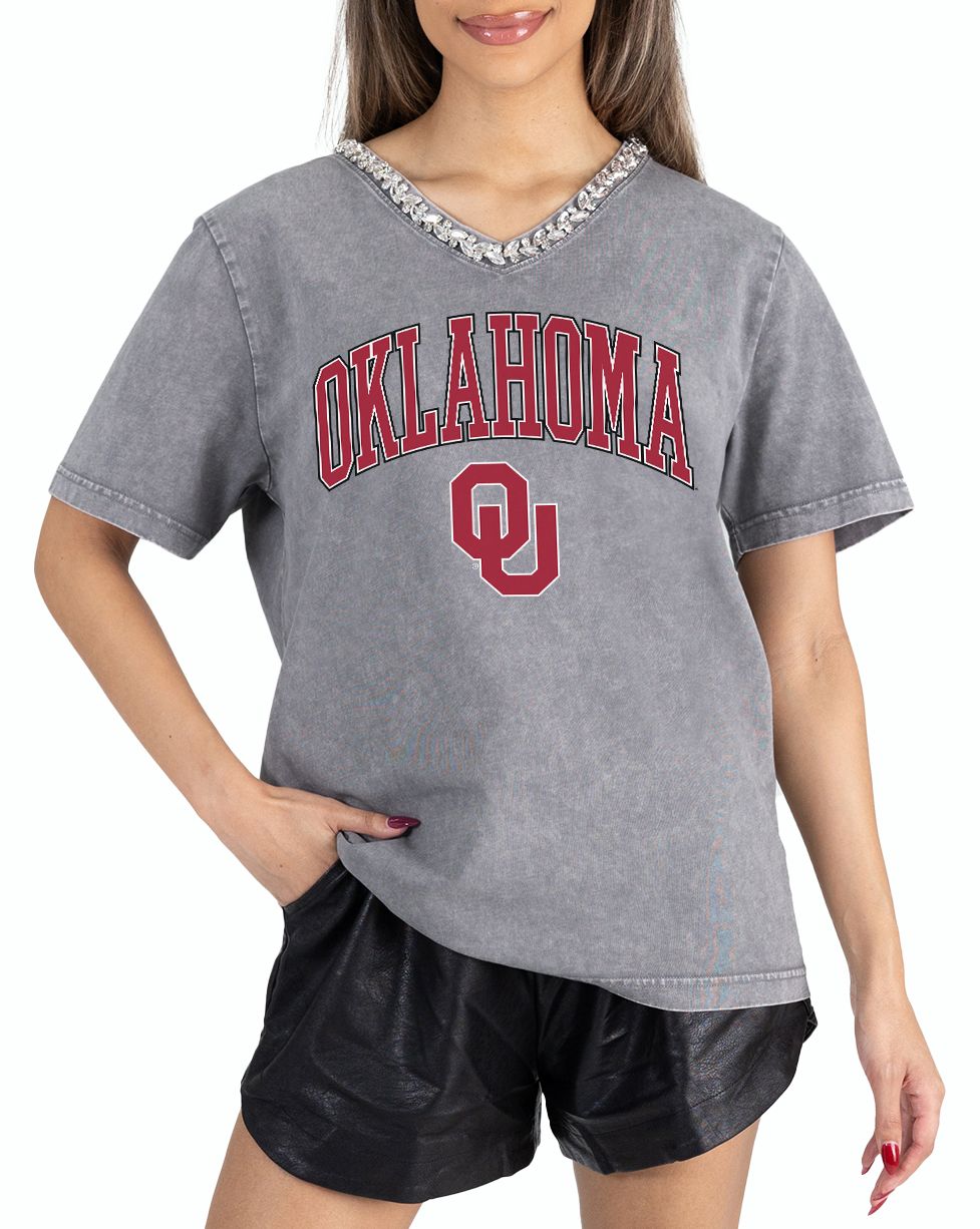 Gameday Couture Women's Oklahoma Sooners Grey Icon Edge T-Shirt product image