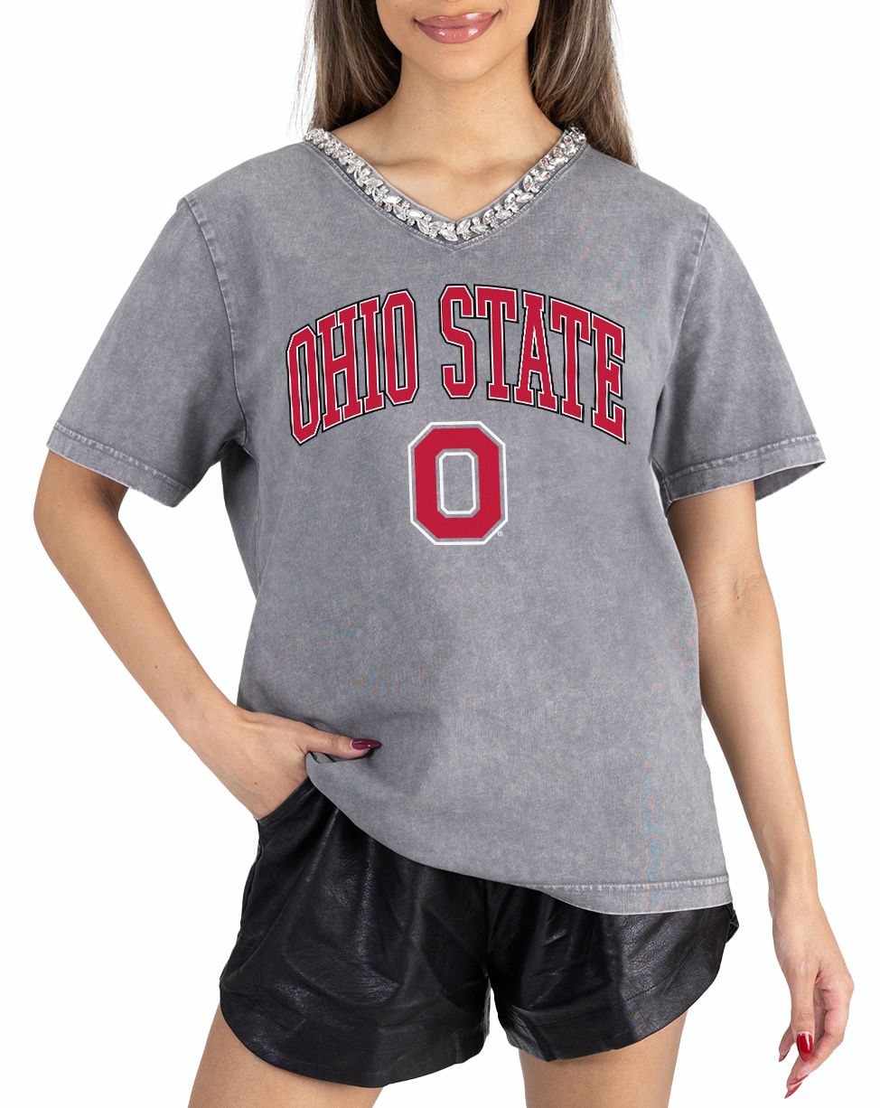 Gameday Couture Women's Ohio State Buckeyes Gray Icon Edge T-Shirt product image
