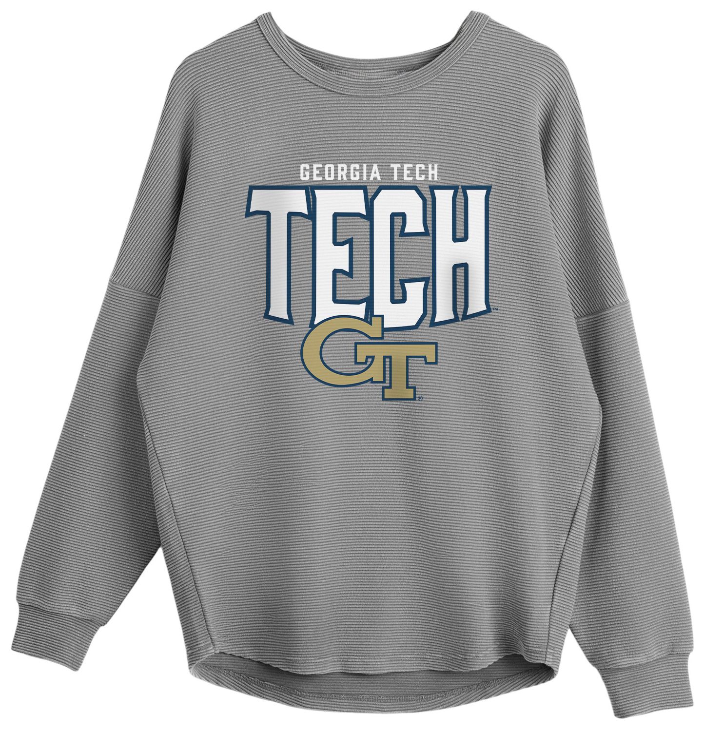 Gameday Couture Women's Georgia Bulldogs Gray Corded Crewneck Sweatshirt product image