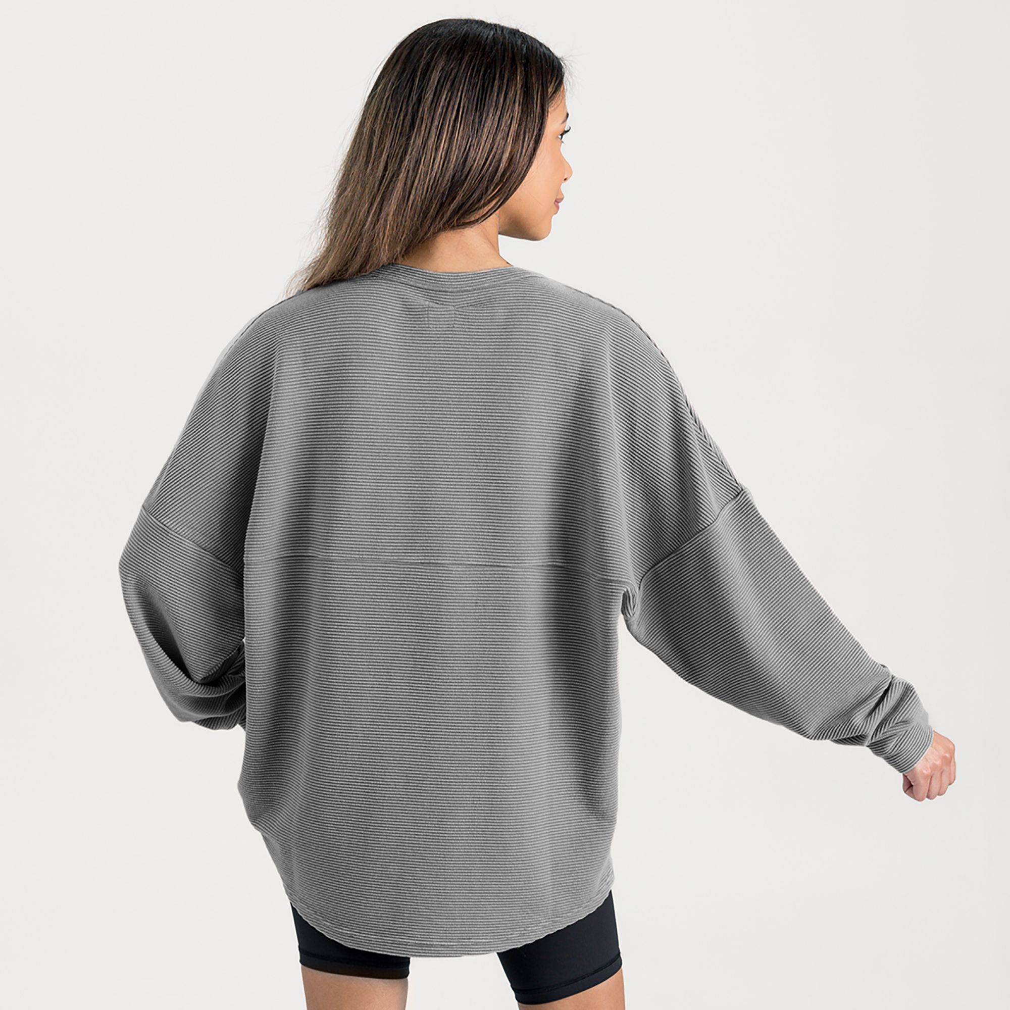 Gameday Couture Women's Georgia Bulldogs Gray Corded Crewneck Sweatshirt product image