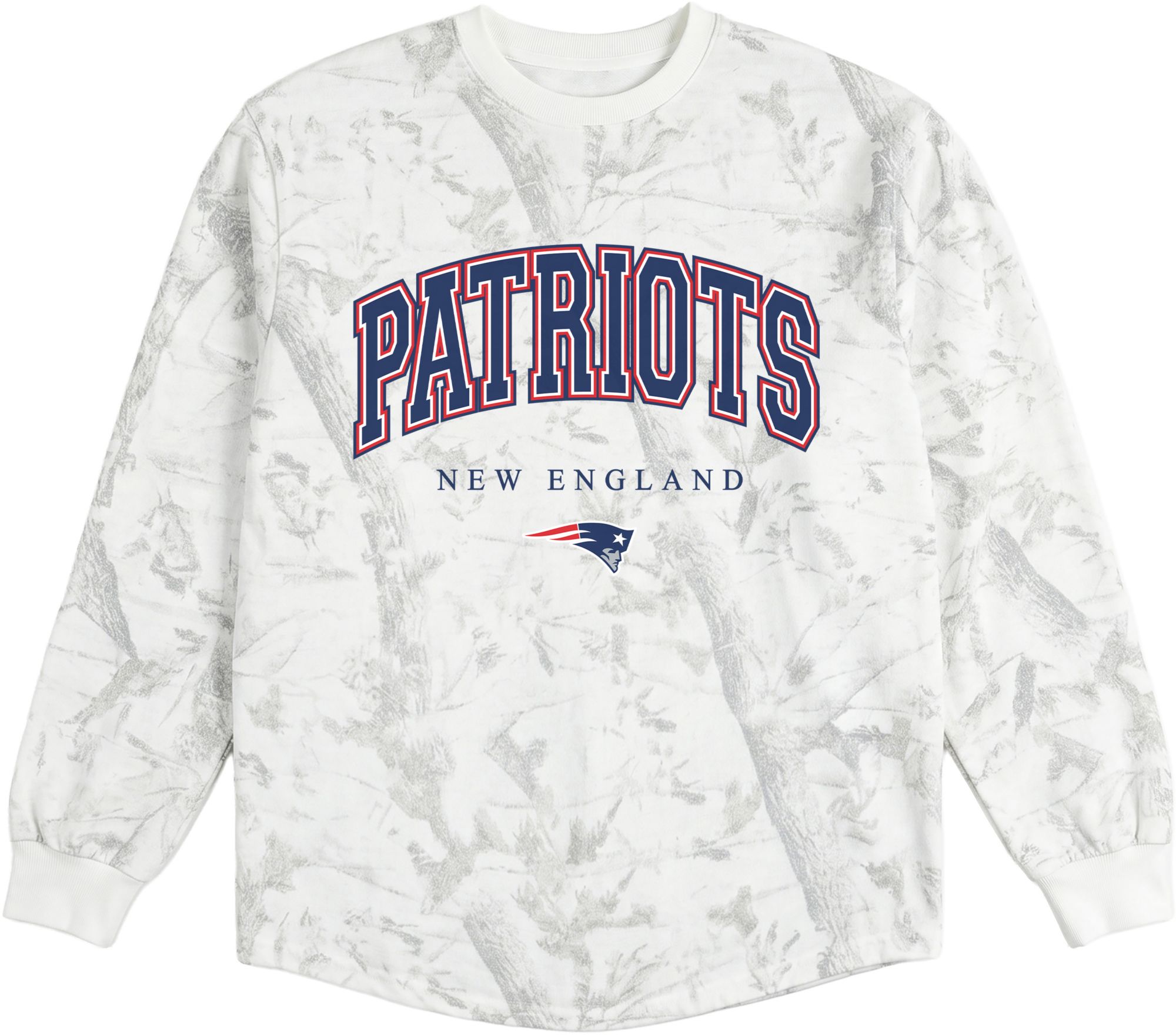Gameday Couture Women's New England Patriots White Hot Streak Camo Oversized Long Sleeve Shirt product image