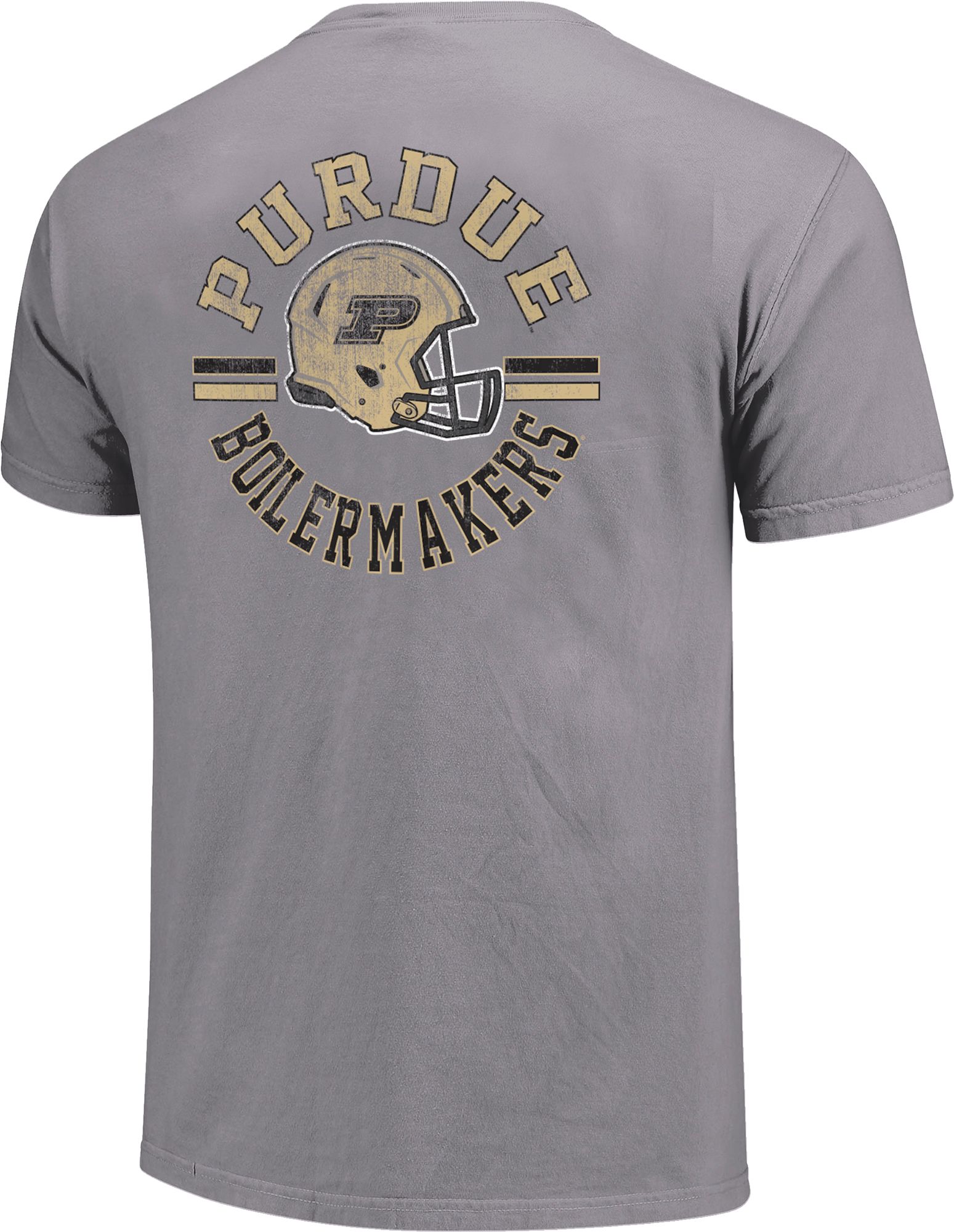 Image One Adult Purdue Boilermakers Grey Helmet Arch T-Shirt product image