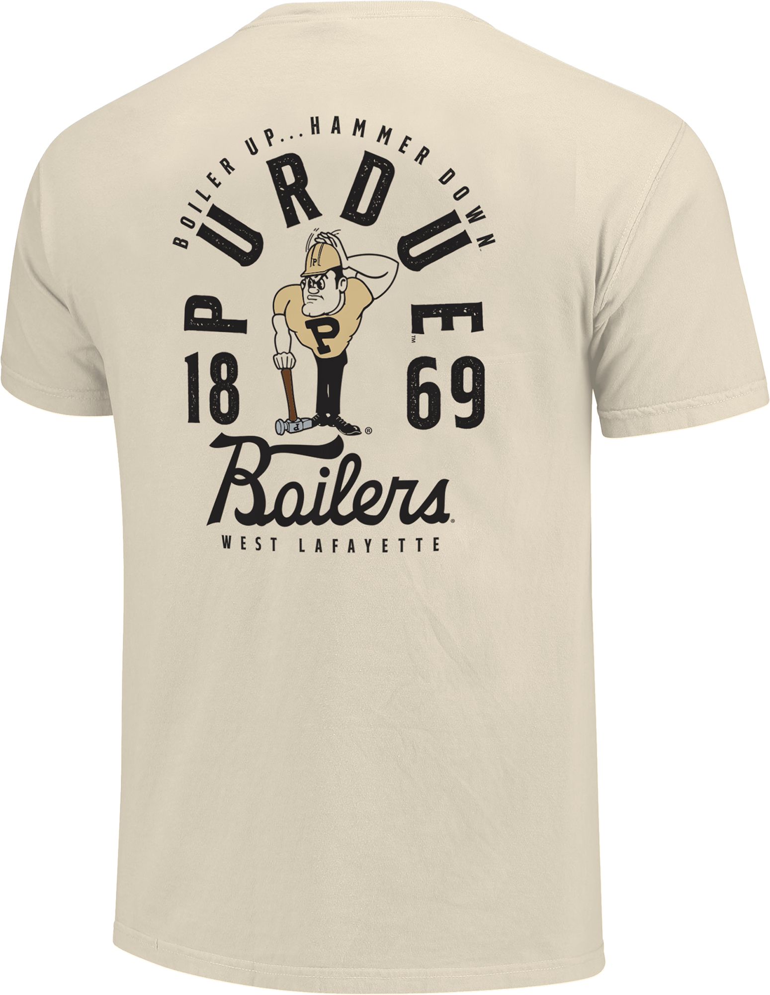 Image One Men's Purdue Boilermakers Ivory Mascot Local T-Shirt product image
