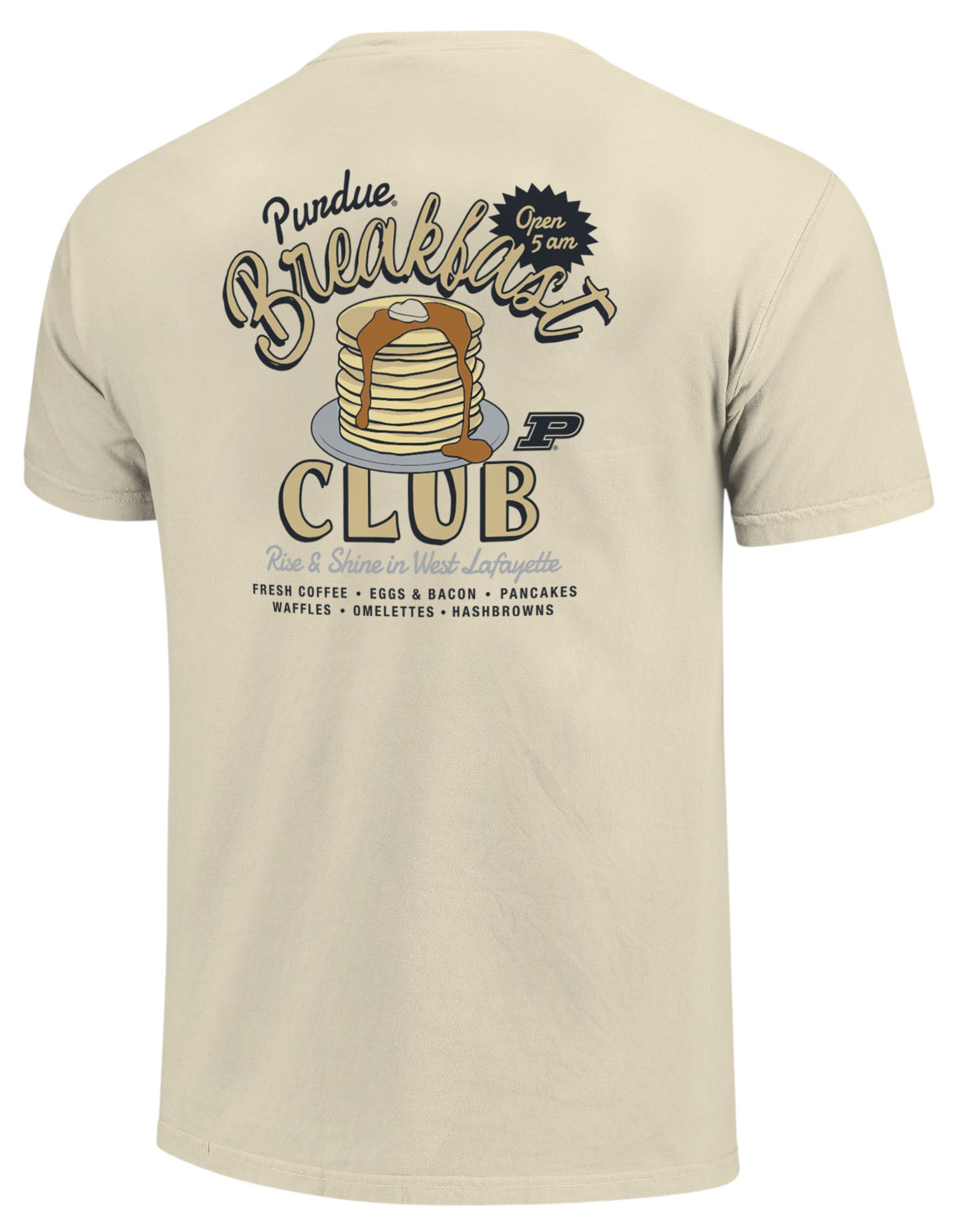 Image One Women's Purdue Boilermakers Ivory Breakfast T-Shirt product image