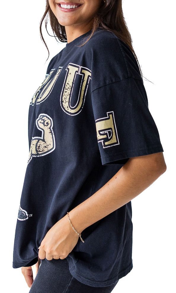 Gameday Social Women's Purdue Boilermakers Washed Black The Band Short Sleeve T-Shirt product image