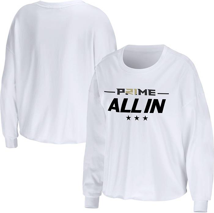 Ladies Wear by Erin Andrews Pistons Long Sleeve Draw String Crop T-Shirt / X-Large