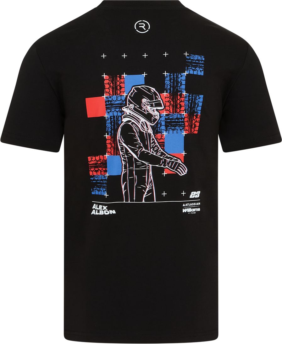Reflo Men's F1 Williams Racing Alexander Albon Black T-Shirt product image