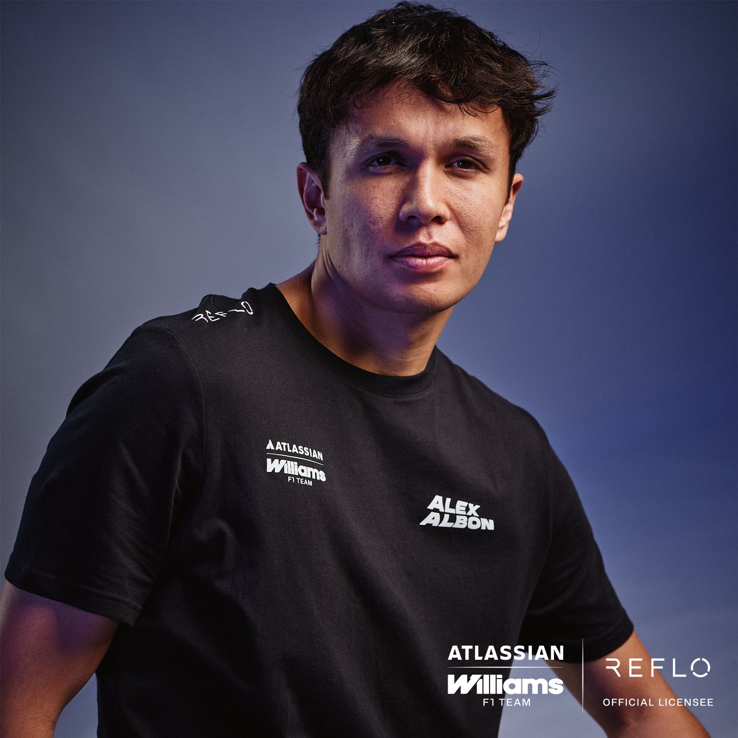 Reflo Men's F1 Williams Racing Alexander Albon Black T-Shirt product image