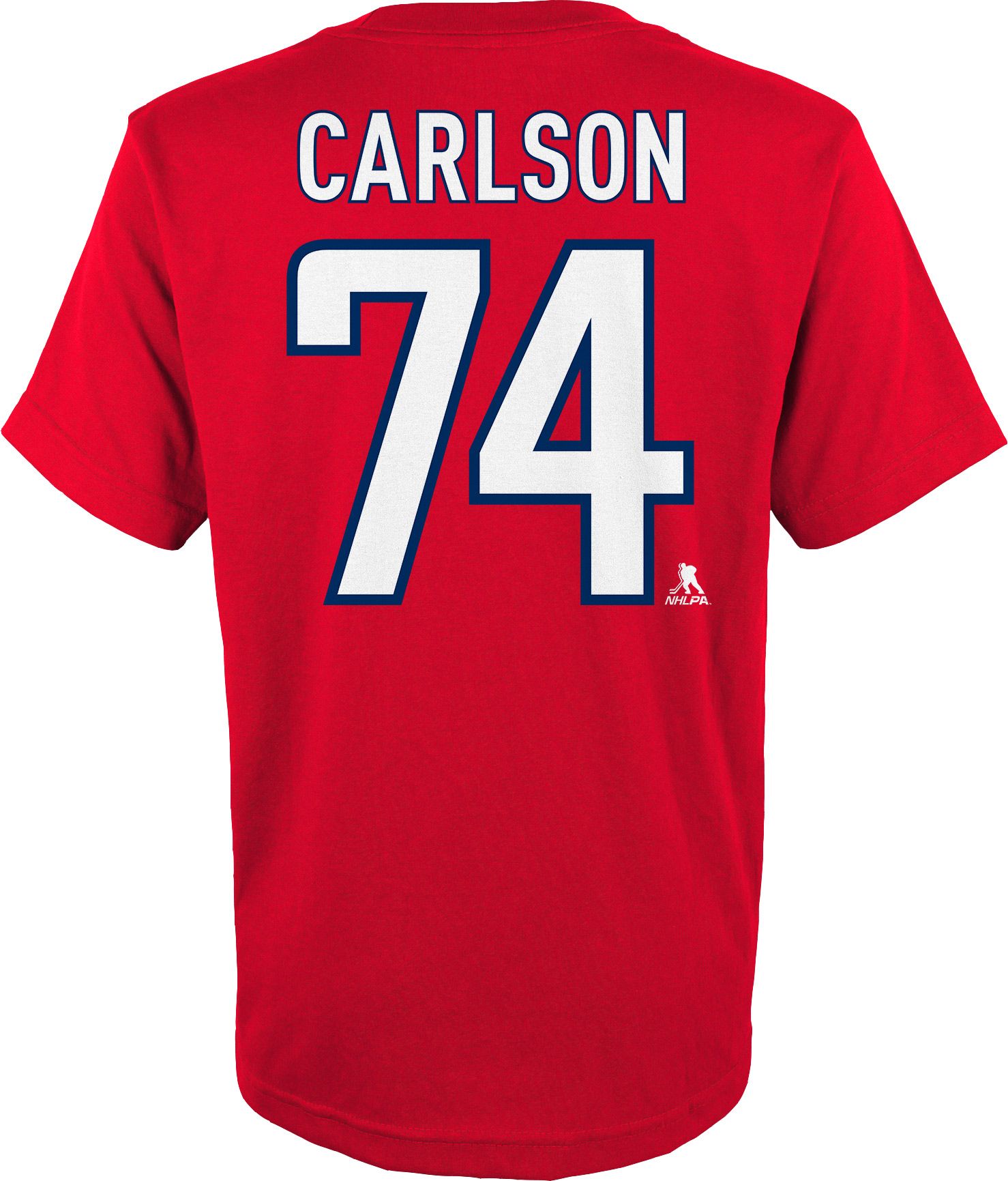No74 John Carlson Red Alternate Authentic Stitched Youth NHL Jersey