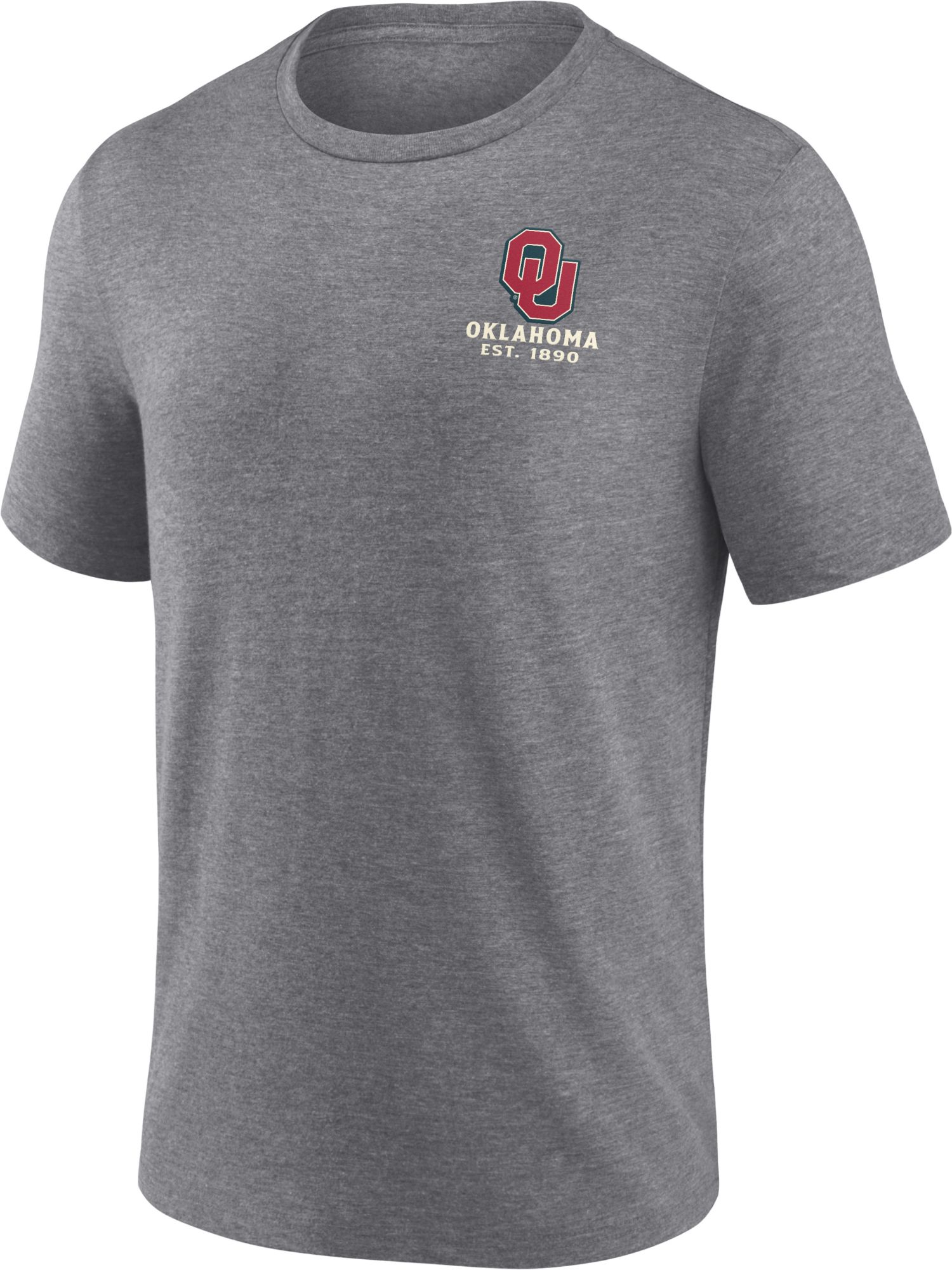 NCAA Men's Oklahoma Sooners Grey Tri-Blend Region Outdoors T-Shirt