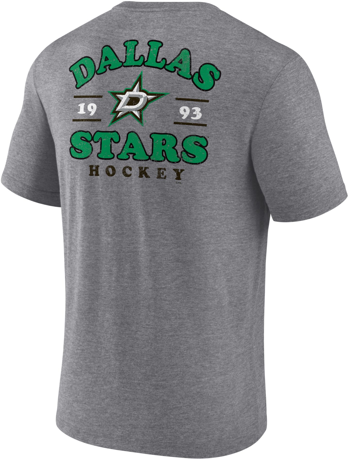 NHL Dallas Stars 2-Hit Tri-Blend Grey T-Shirt