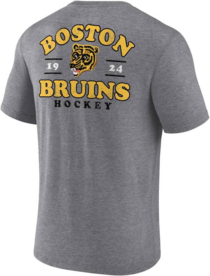 NHL Boston Bruins Men's Gray Vintage Tri-Blend T-Shirt - S