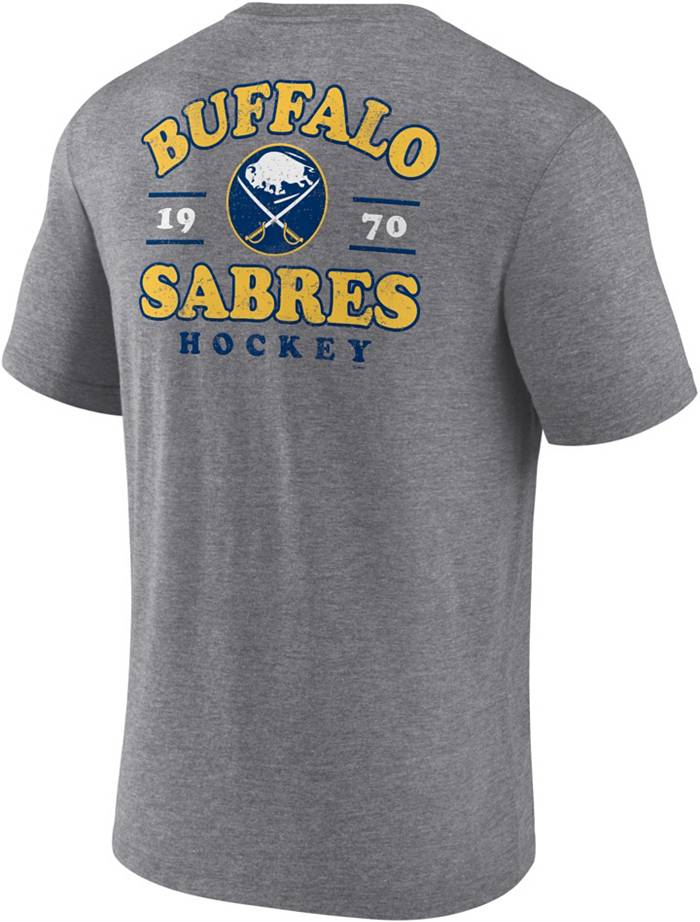 Fanatics NHL Buffalo Sabres Back Court Grey Crew Neck Sweatshirt, Men's, XL, Gray