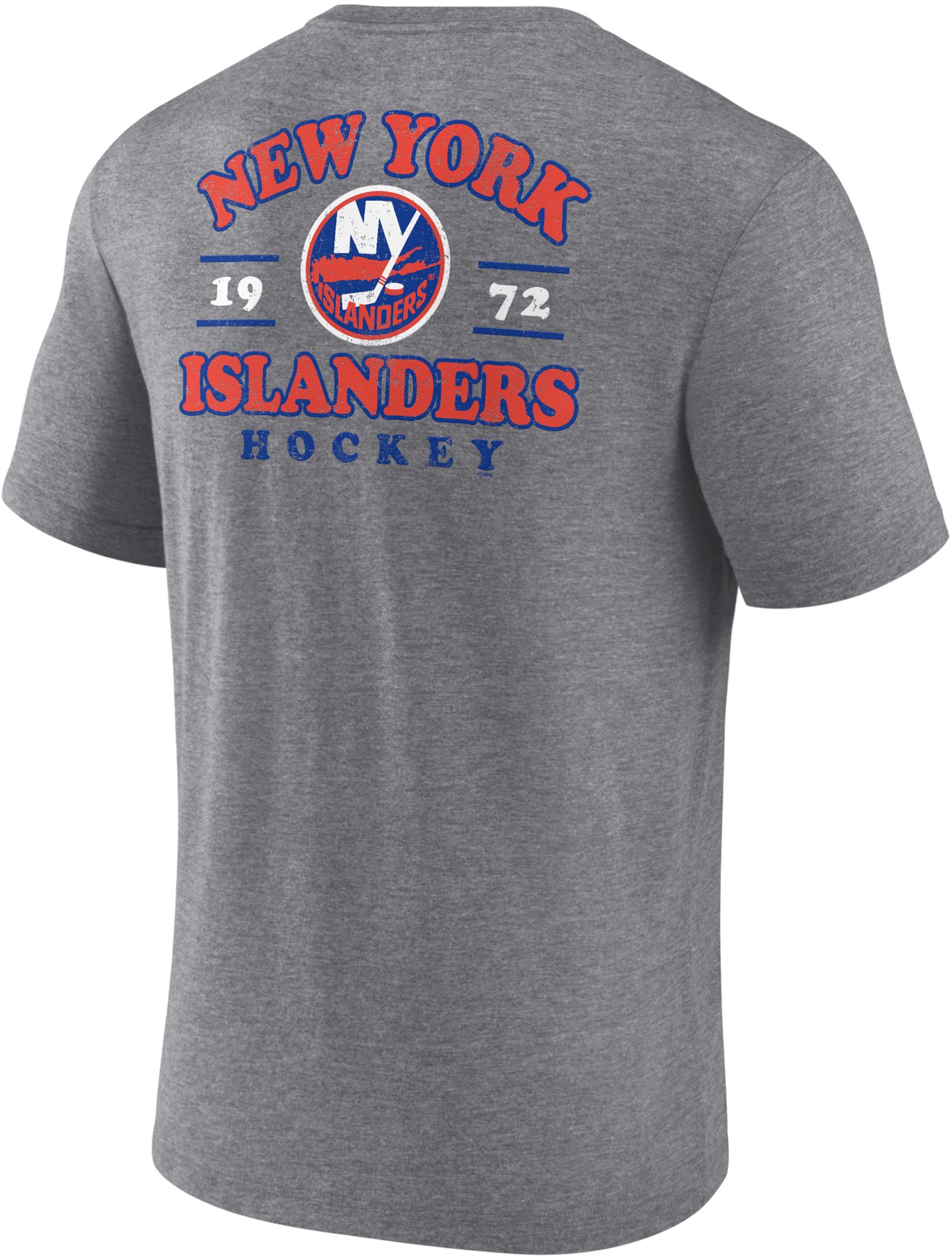 NHL New York Islanders 2-Hit Tri-Blend Grey T-Shirt