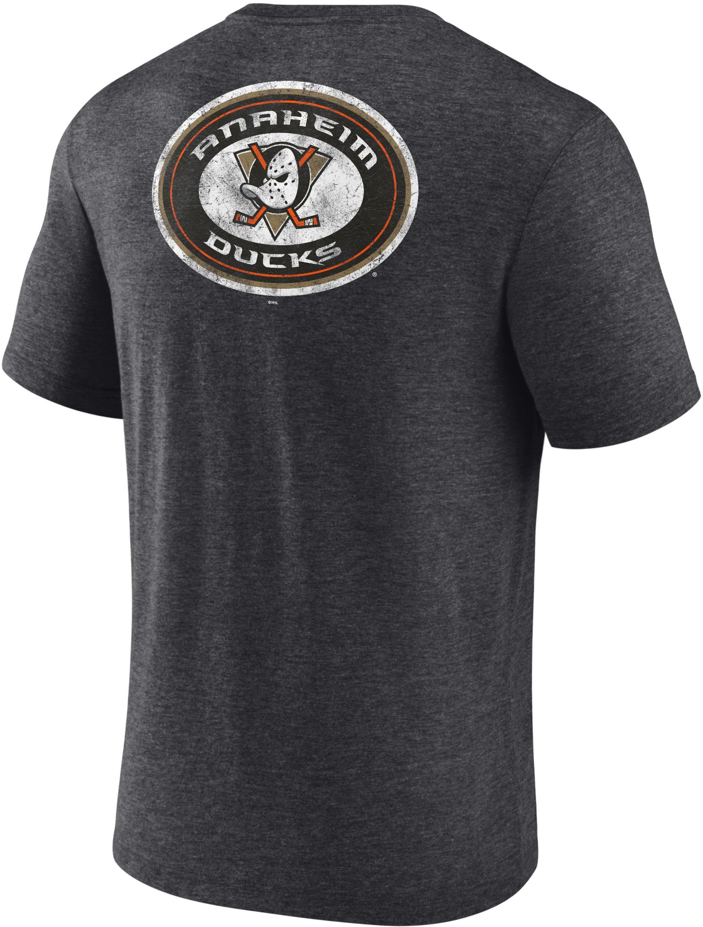 NHL Adult Anaheim Ducks Shoulder Patch Grey T-Shirt product image