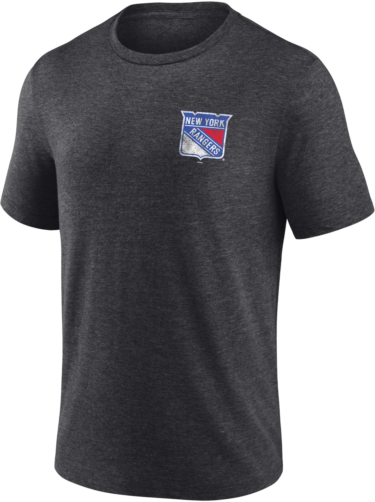 NHL Adult New York Rangers Shoulder Patch Grey T-Shirt product image
