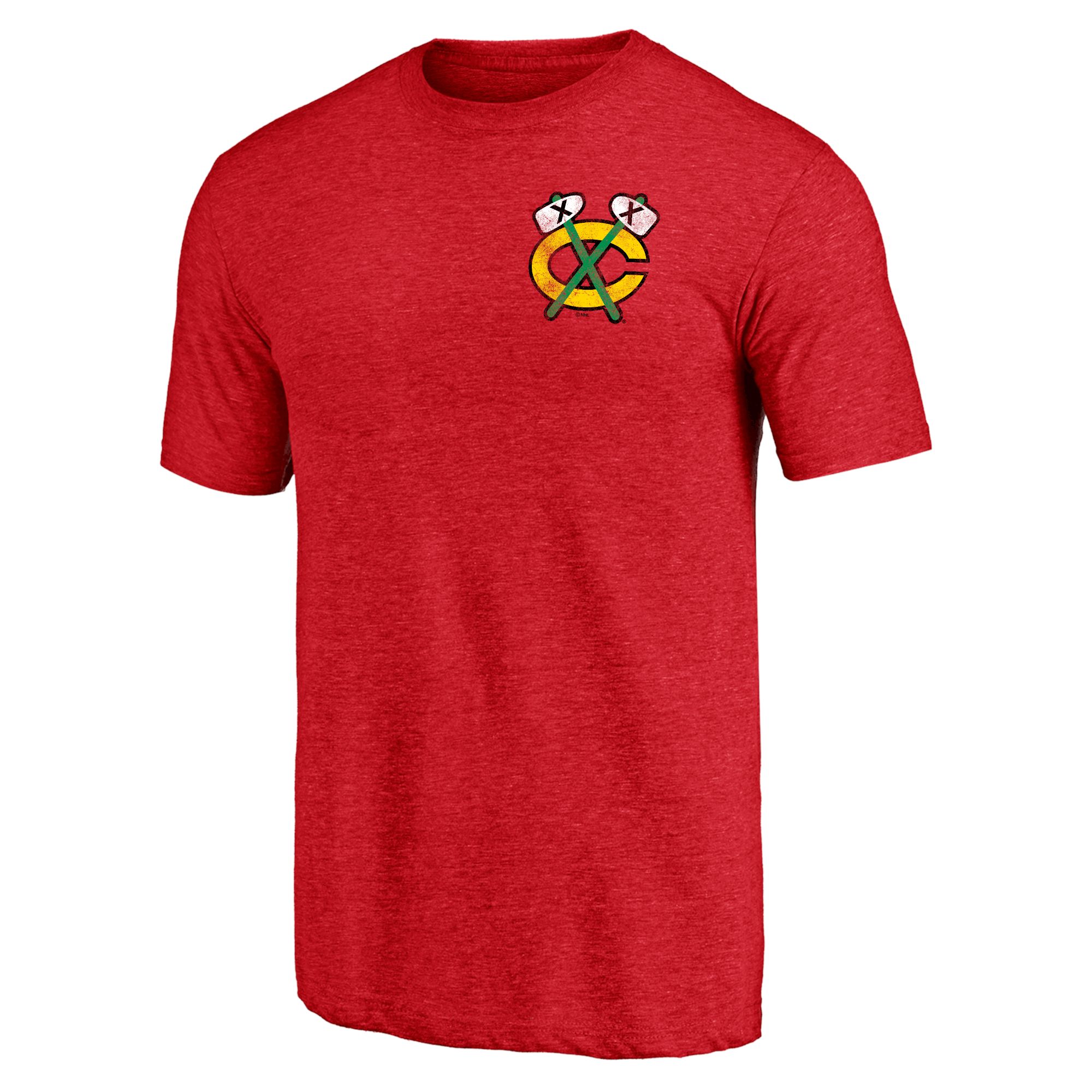 NHL Men's Chicago Blackhawks Shoulder Patch Red T-Shirt