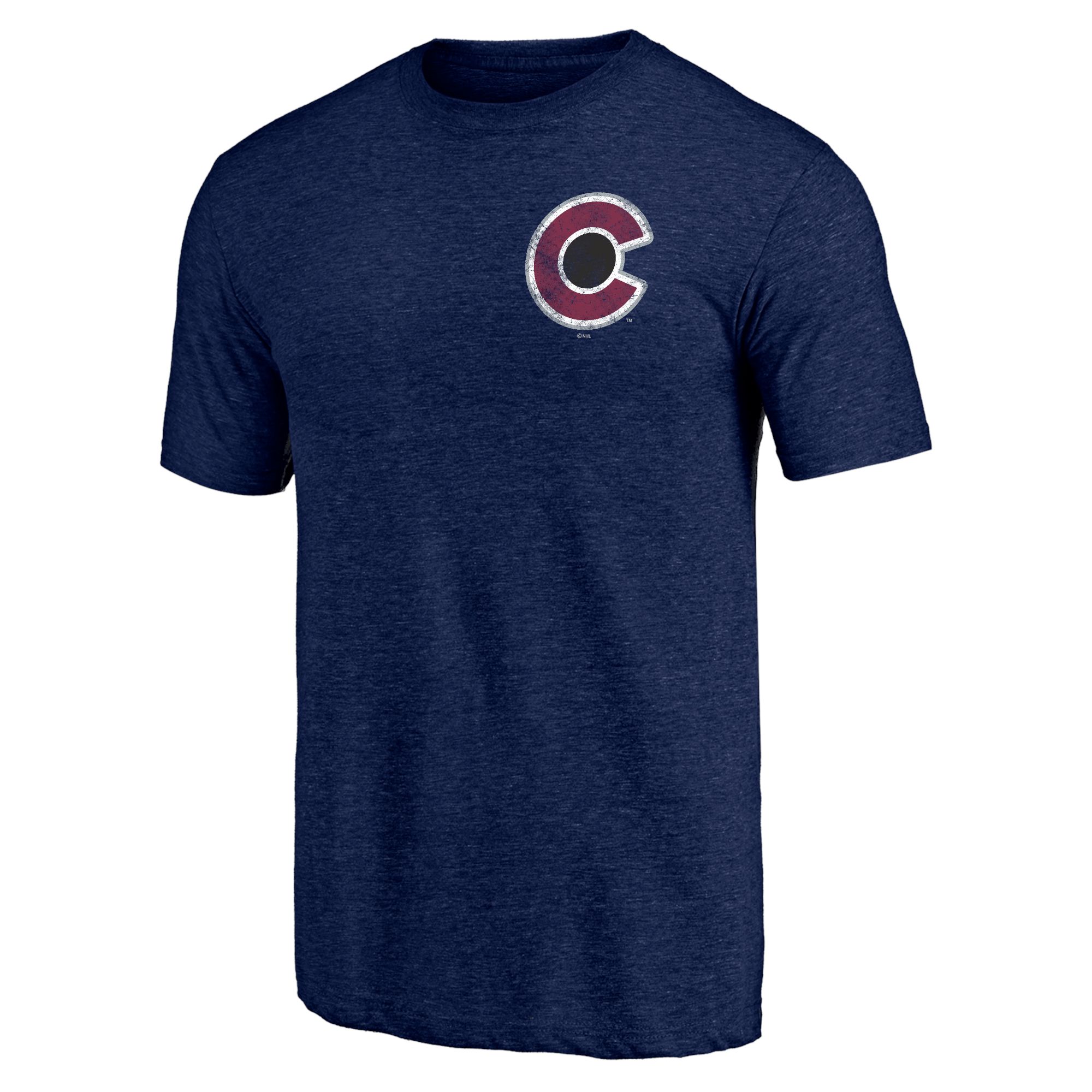 NHL Men's Colorado Avalanche Shoulder Patch Blue T-Shirt