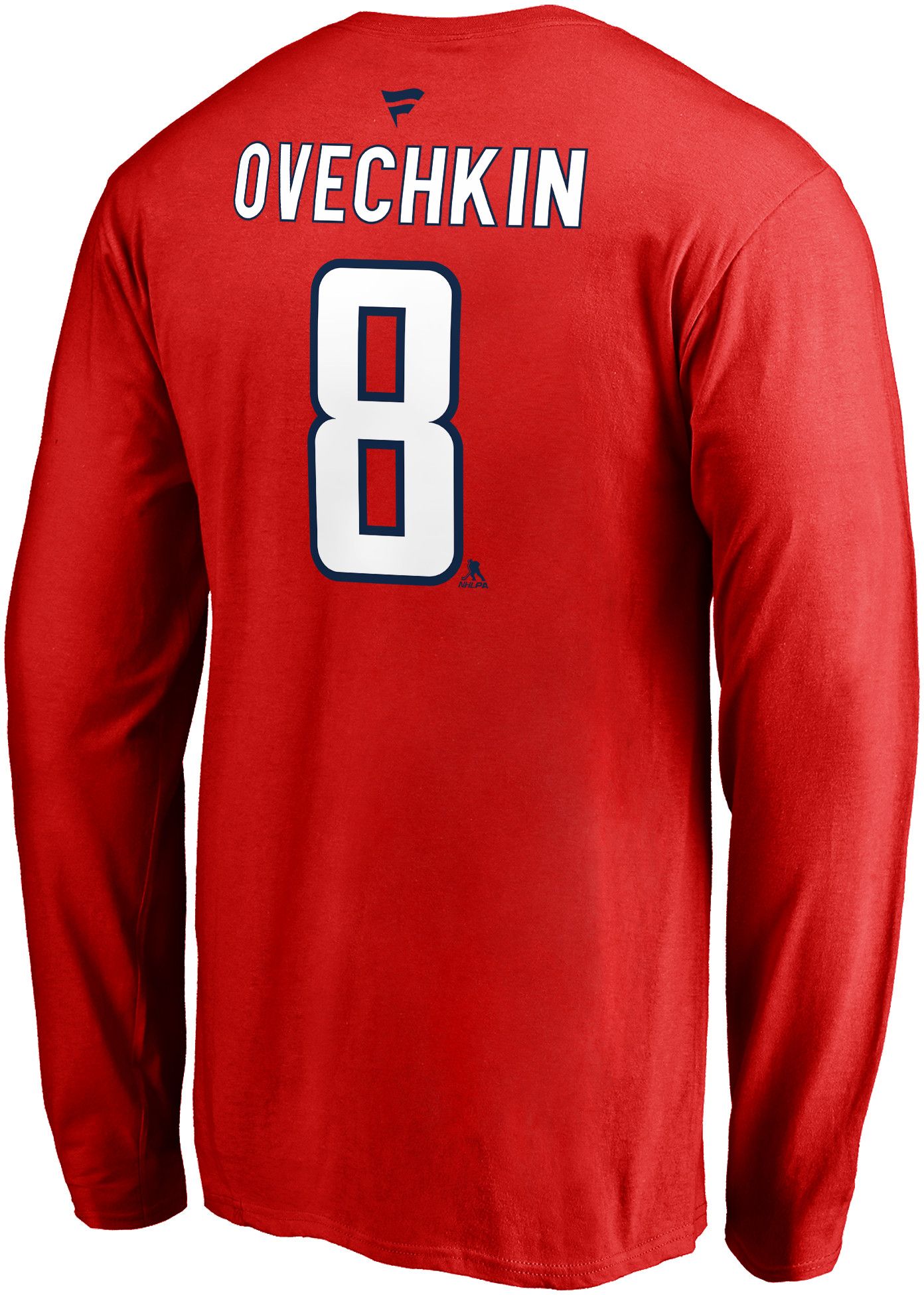 NHL Men's Washington Capitals Alex Ovechkin #8 Red Long Sleeve Player Shirt product image