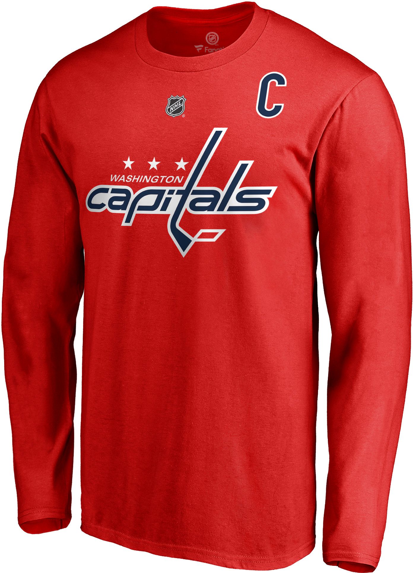 NHL Men's Washington Capitals Alex Ovechkin #8 Red Long Sleeve Player Shirt product image