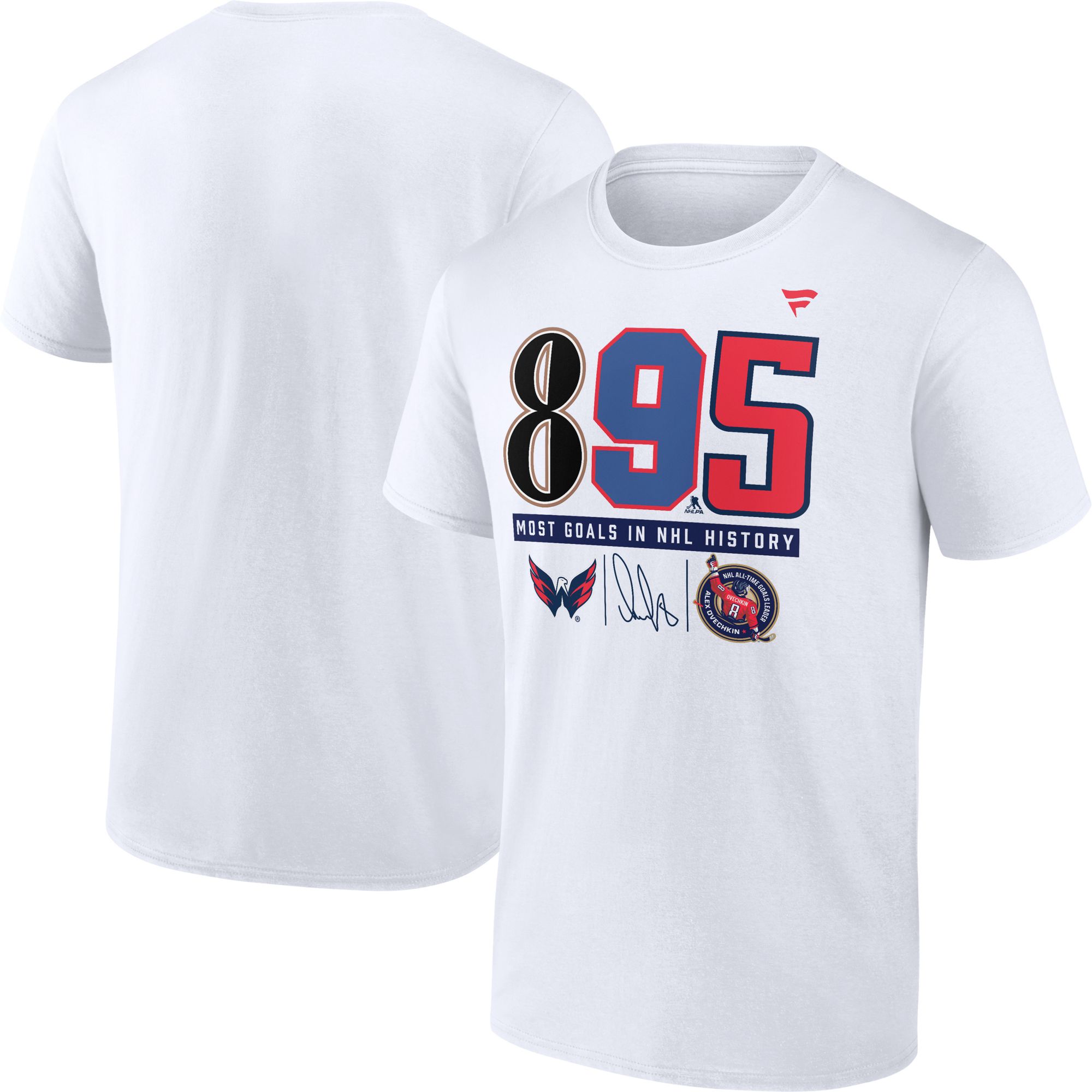 NHL Men's Washington Capitals Alexander Ovechkin #8 'History of 8' White T-Shirt product image