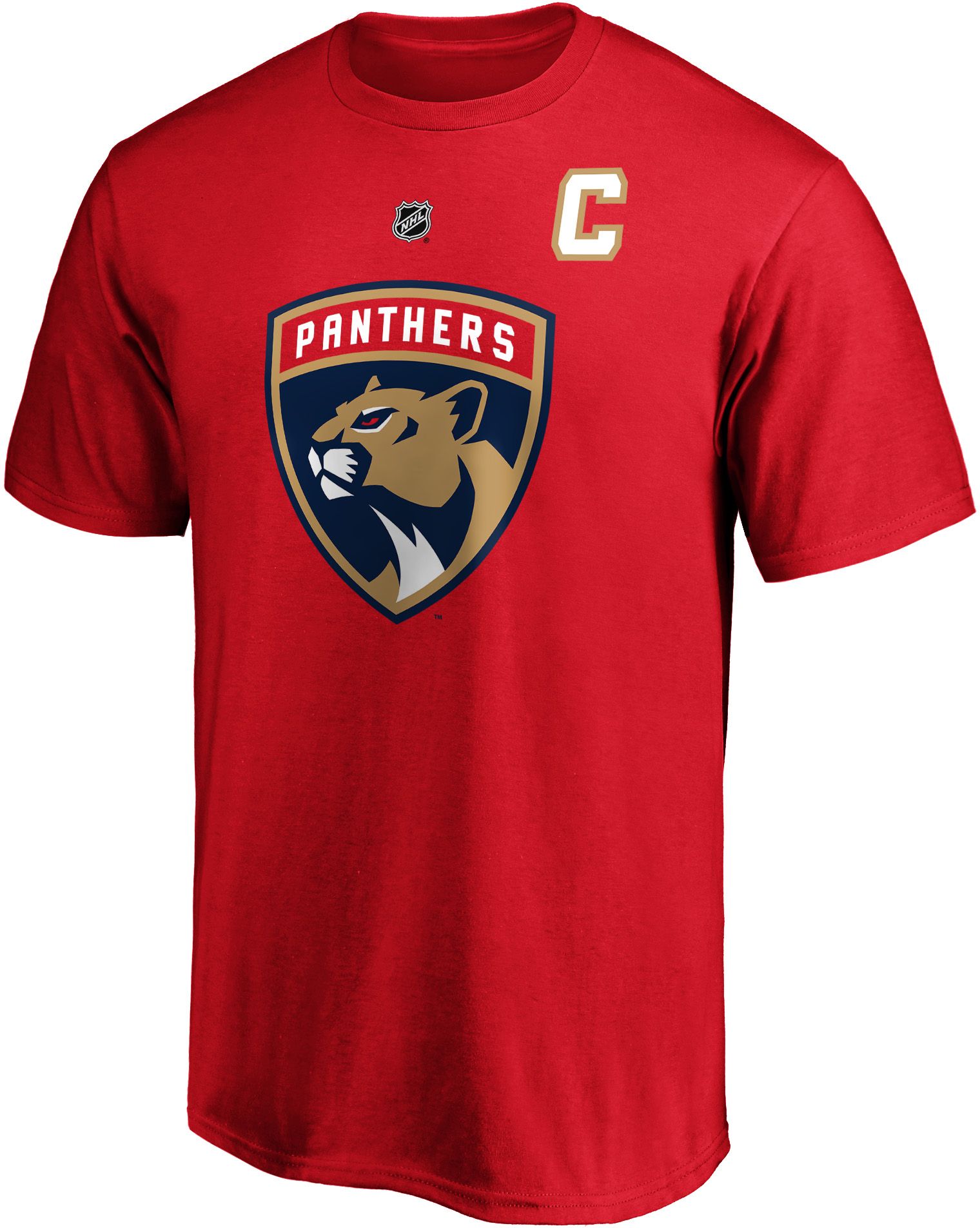 NHL Men's Florida Panthers Aleksandrew Barkov Jr. #16 Red Player T-Shirt