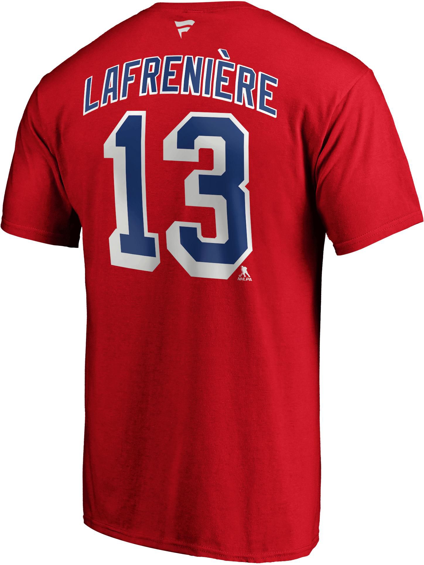 NHL Adult New York Rangers Alexis Lafrenière #13 Red Player T-Shirt product image
