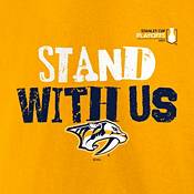 Fanatics NHL 2022 Stanley Cup Playoffs Nashville Predators Slogan Yellow T-Shirt, Men's, Small