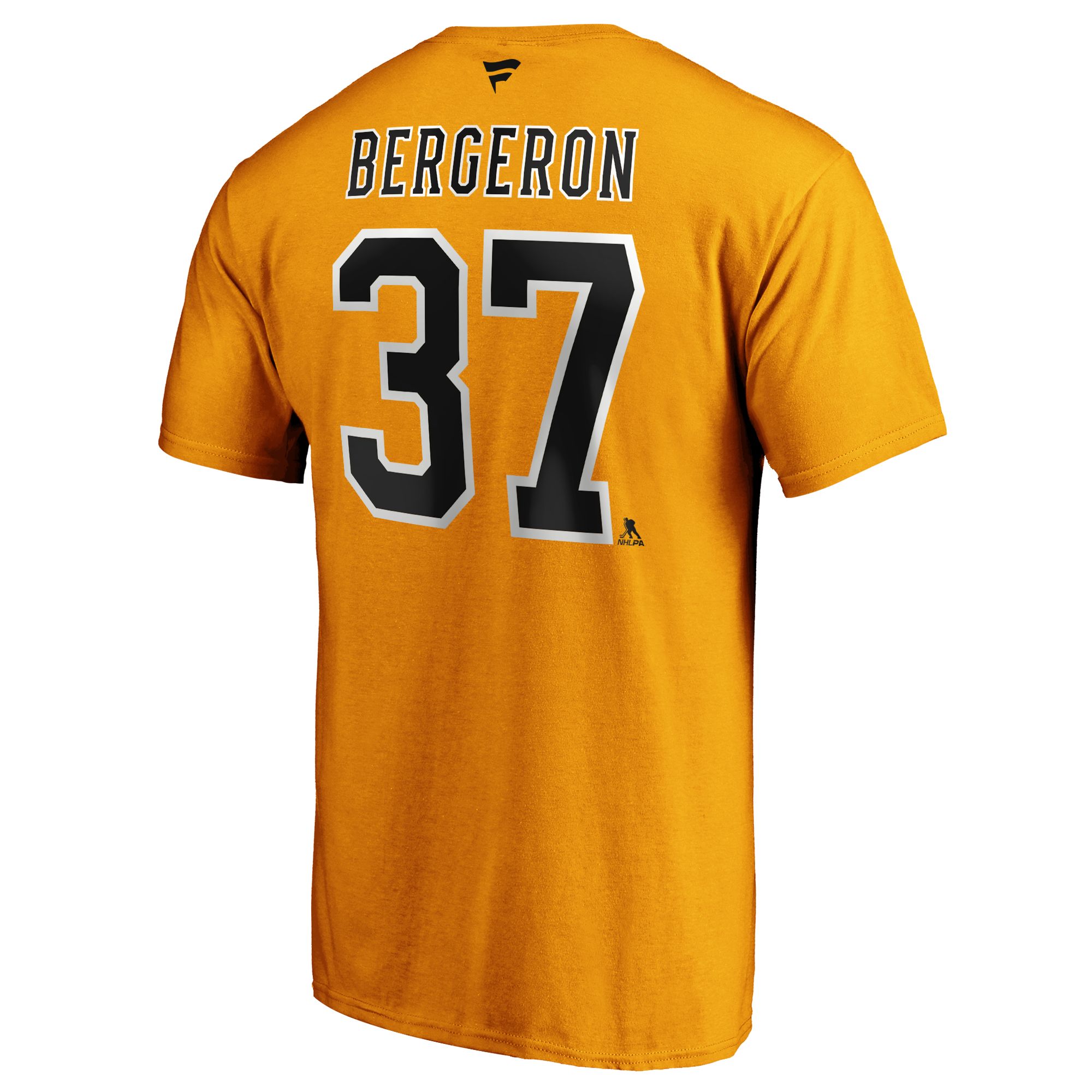 NHL Men's Boston Bruins Patrice Bergeron #37 Gold Player T-Shirt product image