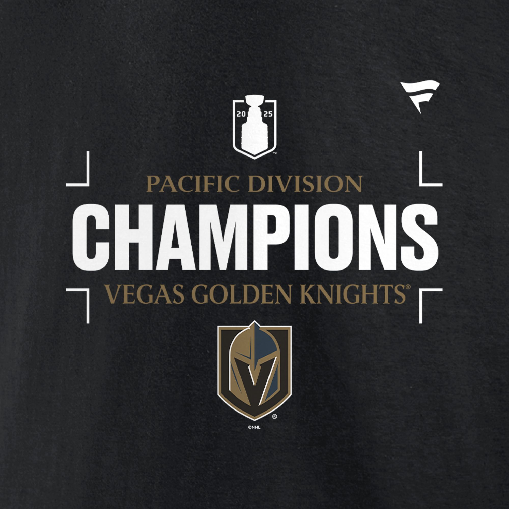 NHL Adult Vegas Golden Knights 2025 Pacific Division Champions Black T-Shirt product image