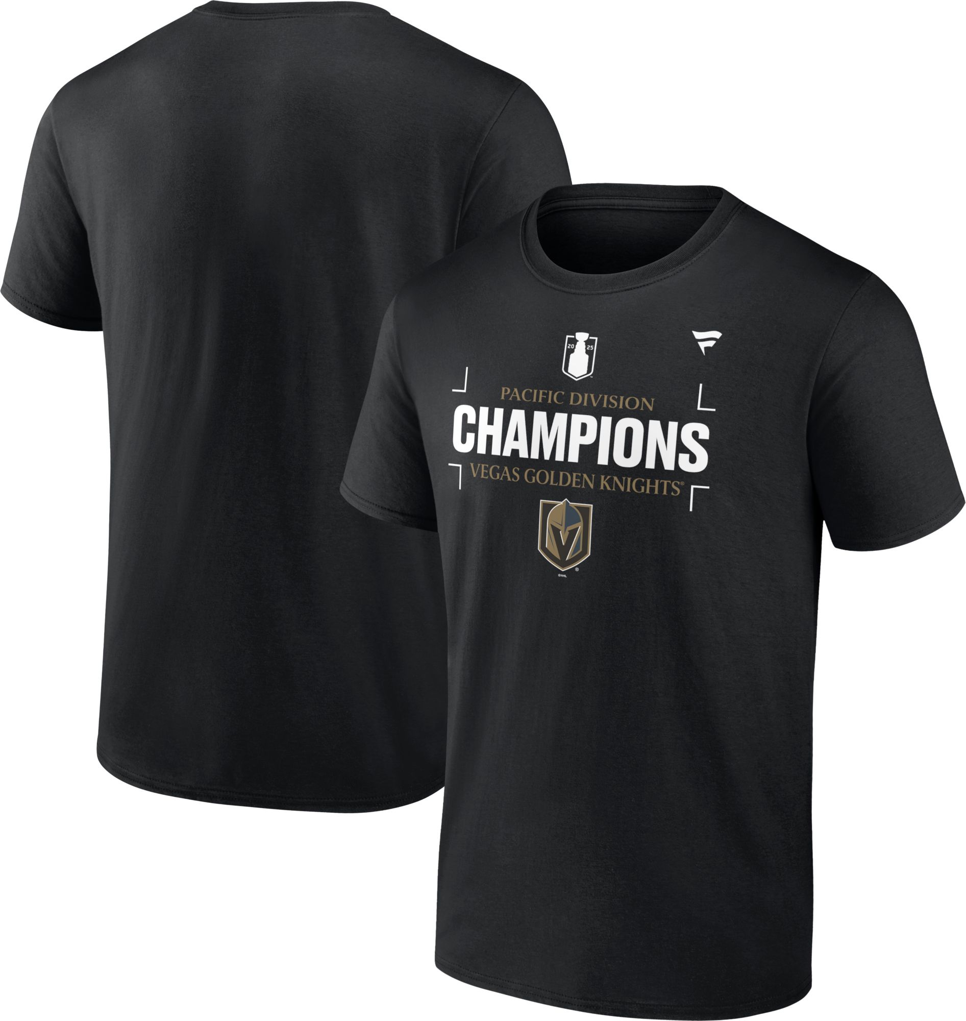 NHL Adult Vegas Golden Knights 2025 Pacific Division Champions Black T-Shirt product image