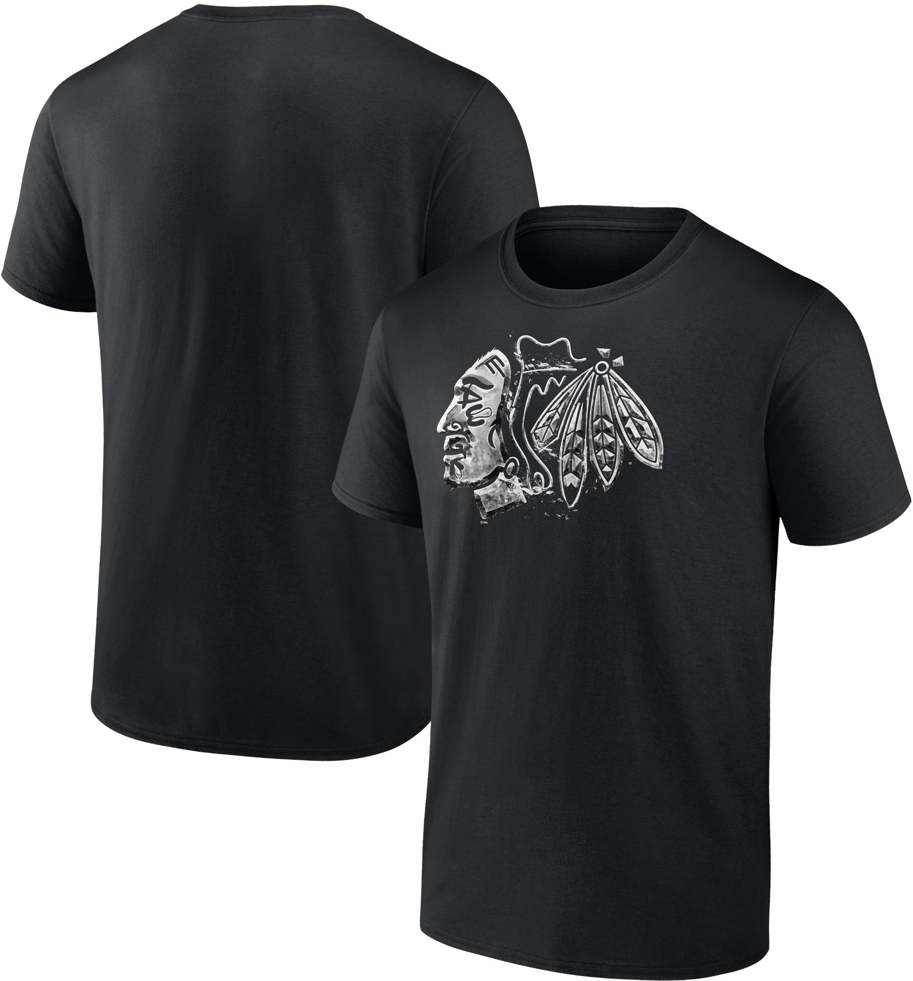 NHL Chicago Blackhawks Iced Out Black T-Shirt