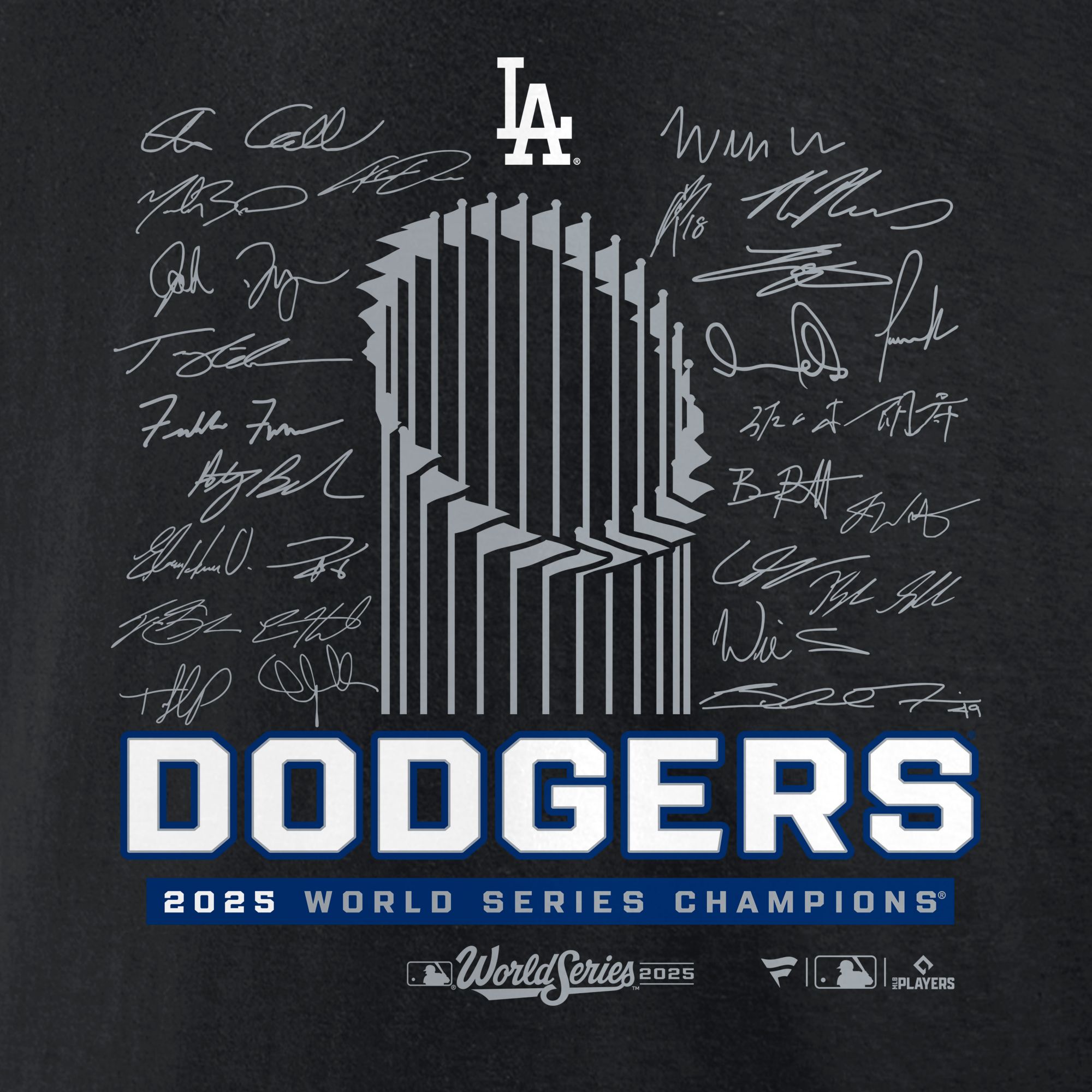 MLB Team Apparel Men's Los Angeles Dodgers 2025 World Series Champions Signature Roster T-Shirt product image