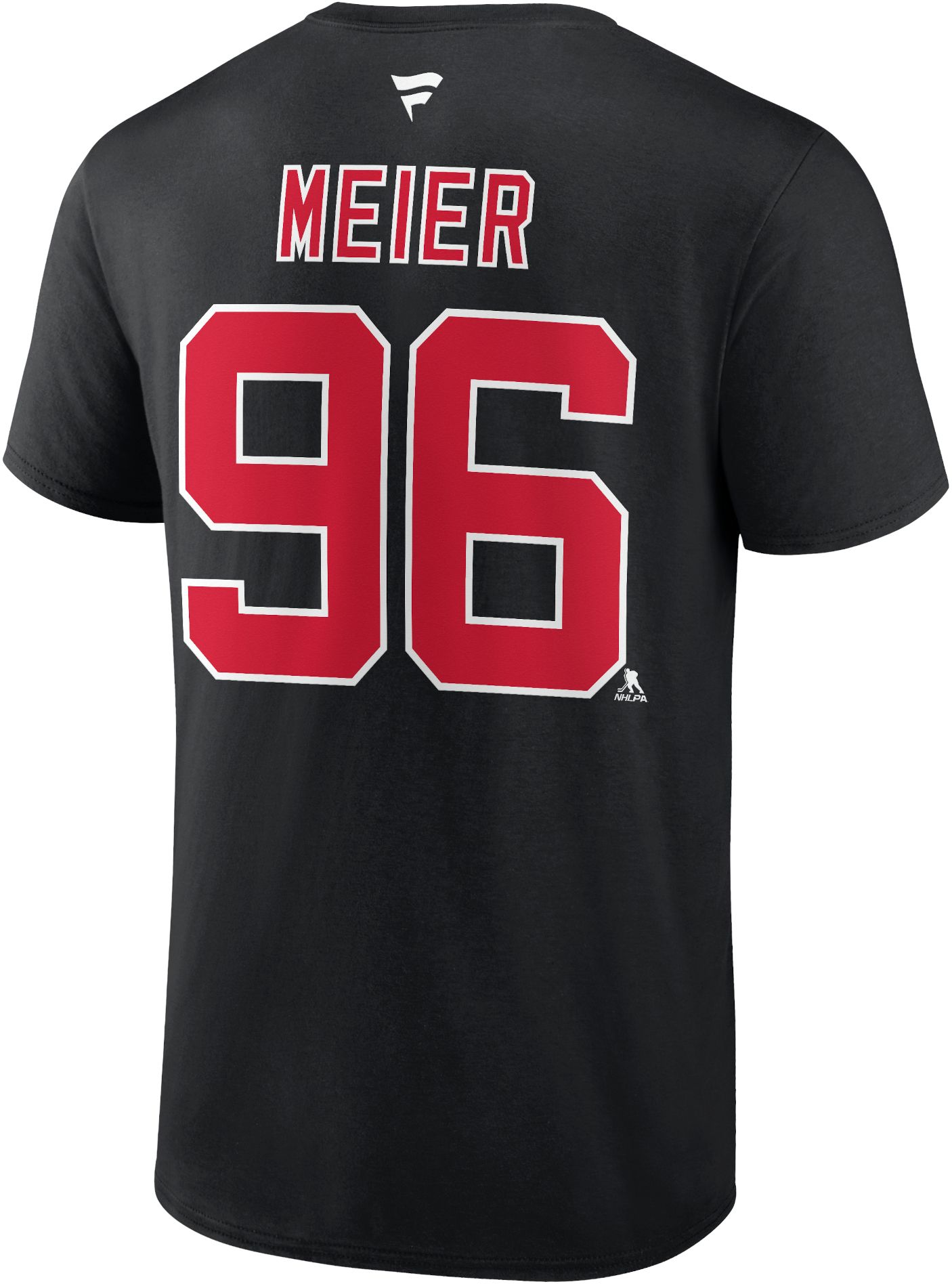 NHL New Jersey Devils Timo Meier #96 Black T-Shirt