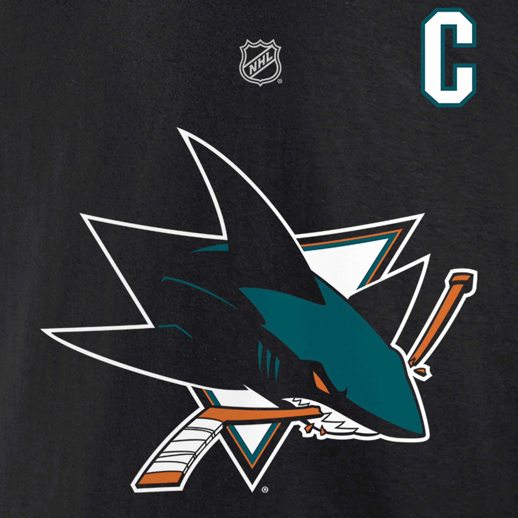 NHL Adult San Jose Sharks Logan Couture #39 Black T-Shirt product image