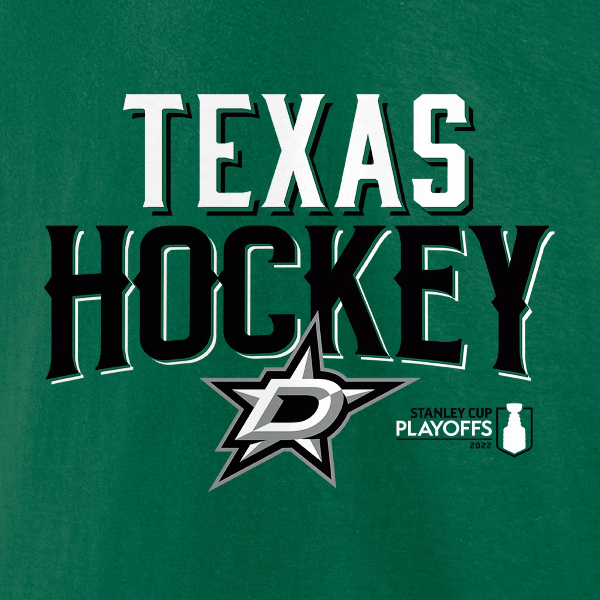 NHL 2022 Stanley Cup Playoffs Dallas Stars Slogan Green T-Shirt product image