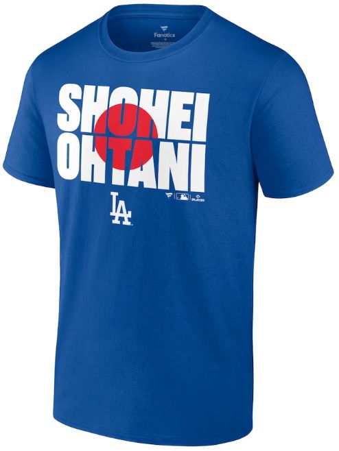 MLB Men's Los Angeles Dodgers Shohei Ohtani Royal 'Sun' T-Shirt